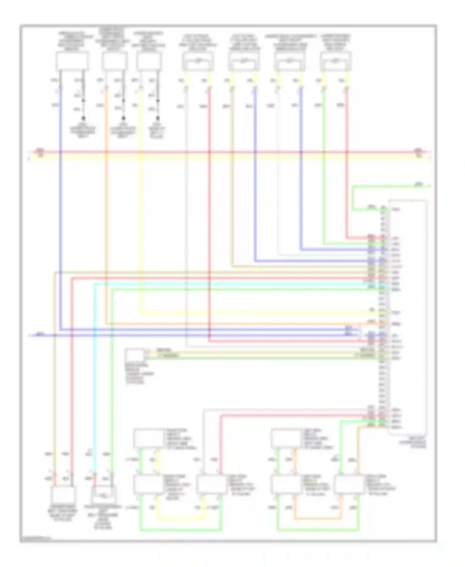Pilot Honda II (2008-2011): Supplemental restraints circuit (2 of 3)