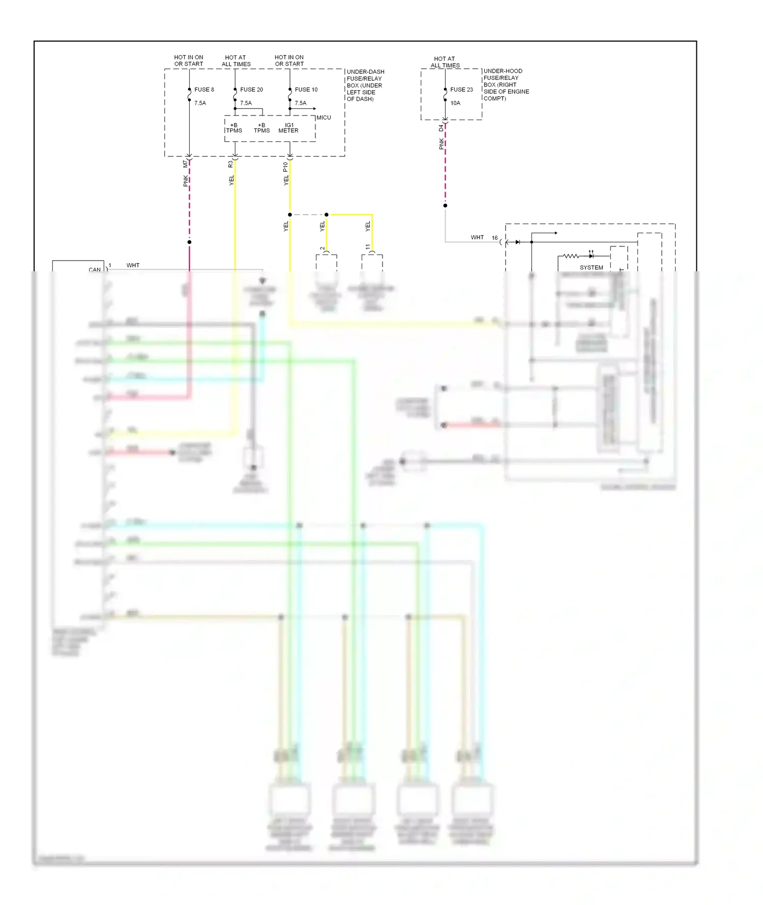 Wiring diagram +b tpms for Honda Pilot II (2008-2011) (2 of 2)