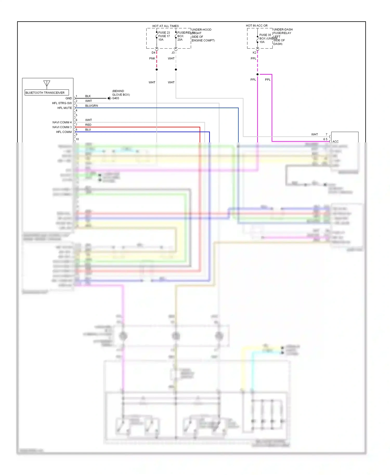 Wiring diagram back switch for Honda Pilot II (2008-2011) (1 of 3)