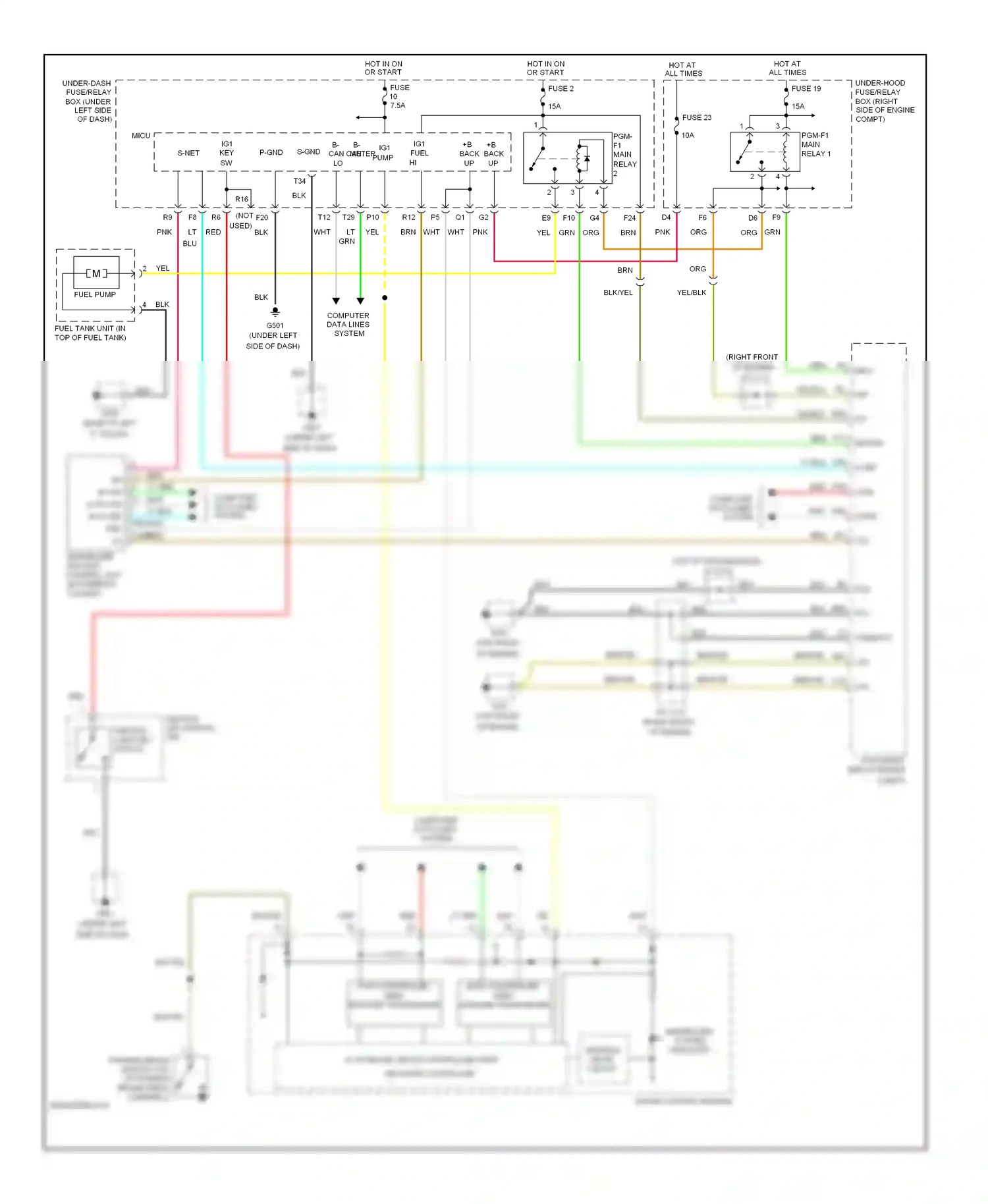 Wiring diagram blu for Honda Pilot II (2008-2011) (7 of 84)