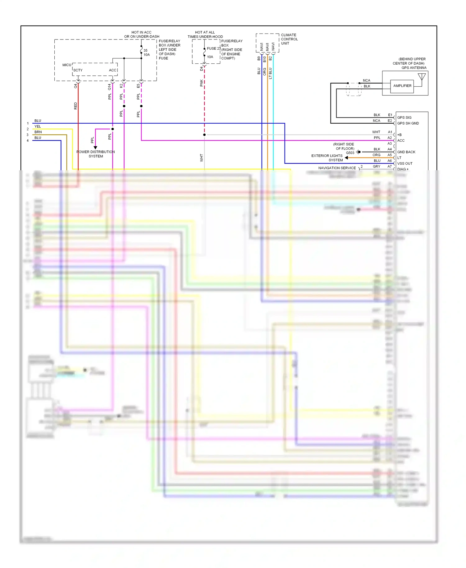 Wiring diagram climate control unit for Honda Pilot II (2008-2011) (4 of 7)