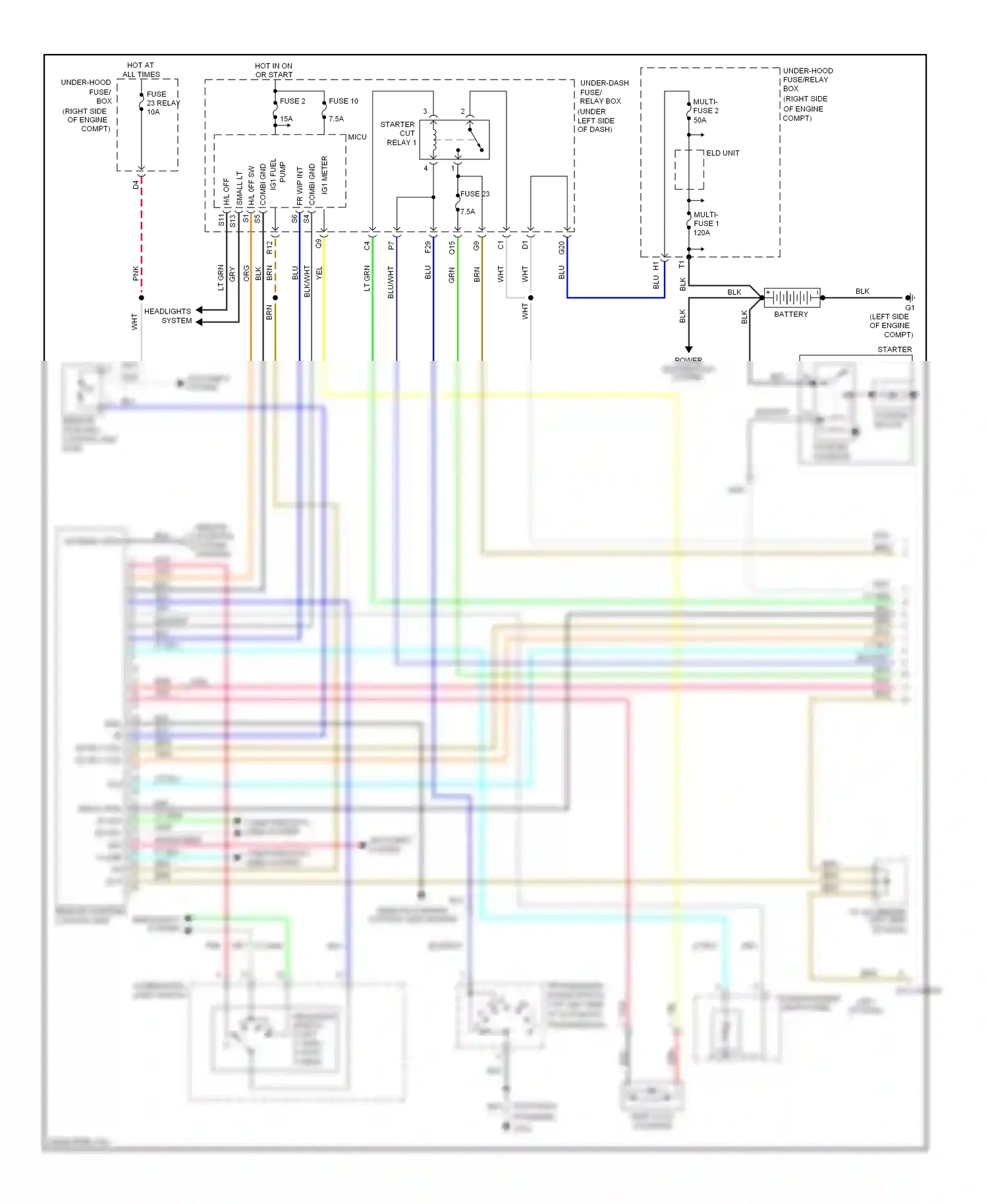 Wiring diagram compt) starter for Honda Pilot II (2008-2011) (1 of 1)