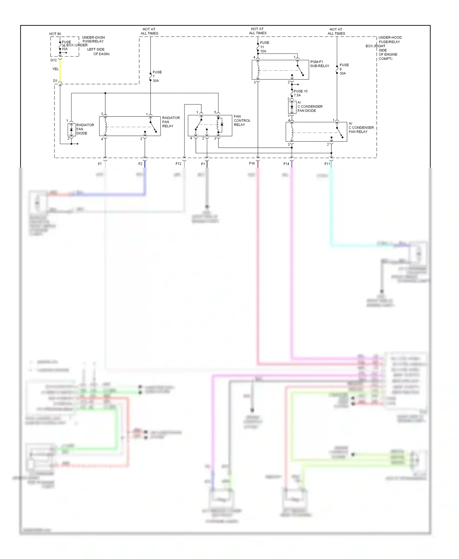 Honda Pilot II (2008-2011) ect sensor 2 (under left front of engine compt) wiring diagram  (2 of 2)