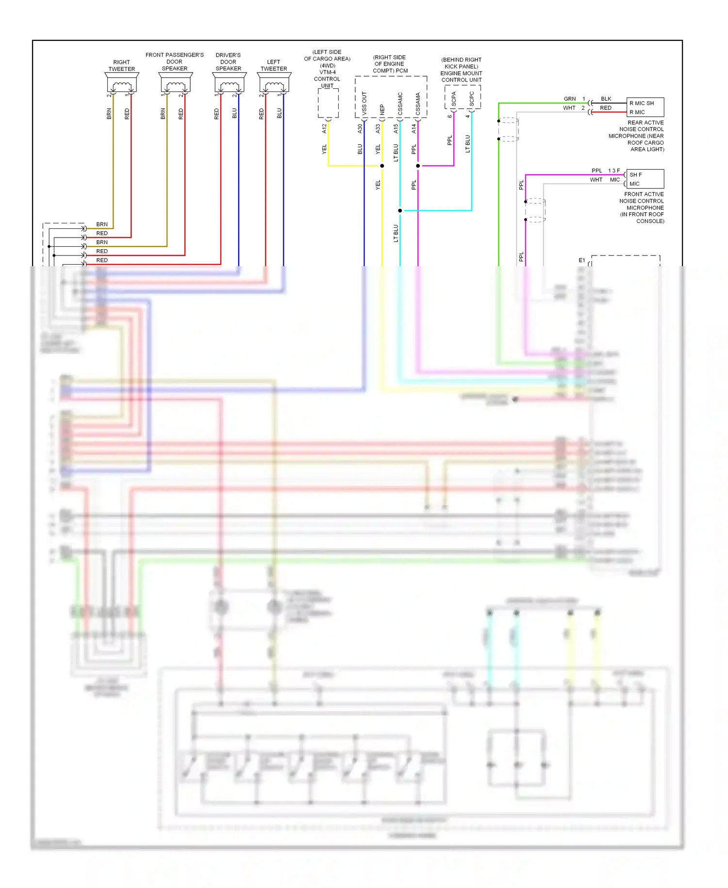 Wiring diagram front passenger's door speaker for Honda Pilot II (2008-2011) (1 of 4)