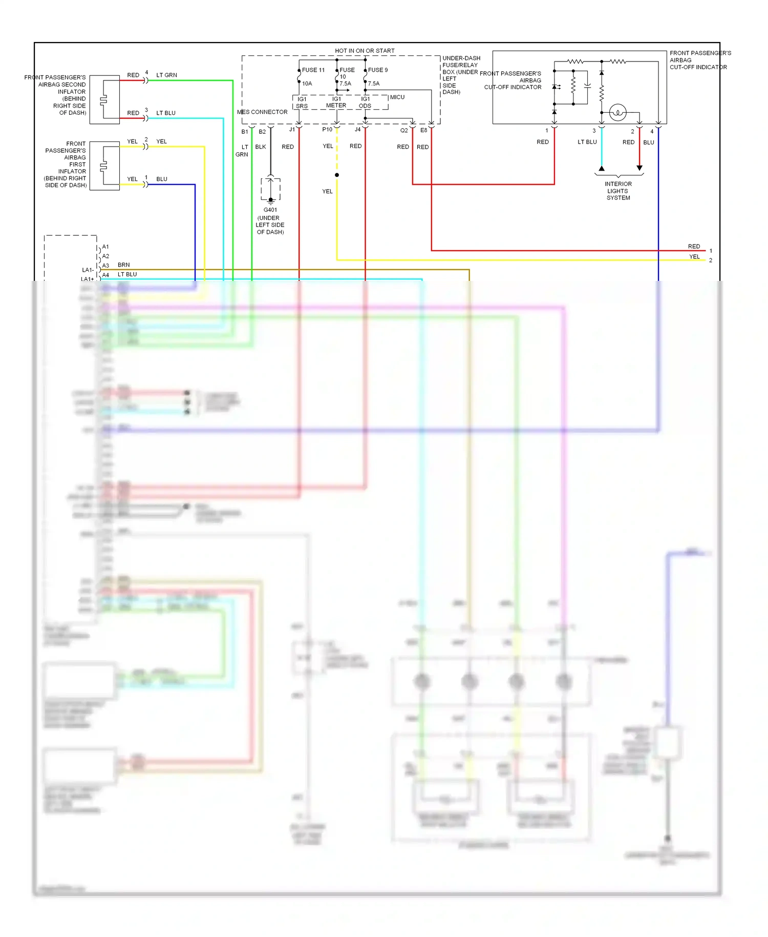 Wiring diagram fuse 11 for Honda Pilot II (2008-2011) (9 of 10)