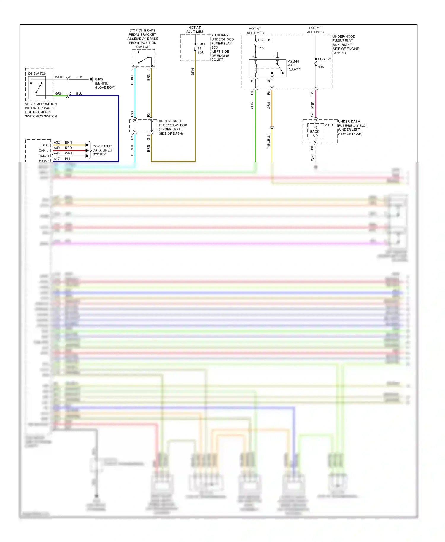Wiring diagram gry for Honda Pilot II (2008-2011) (71 of 74)