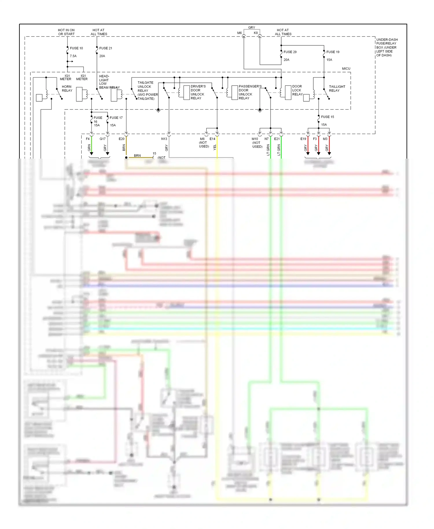 Wiring diagram premium audio without navigation for Honda Pilot II (2008-2011) (1 of 2)