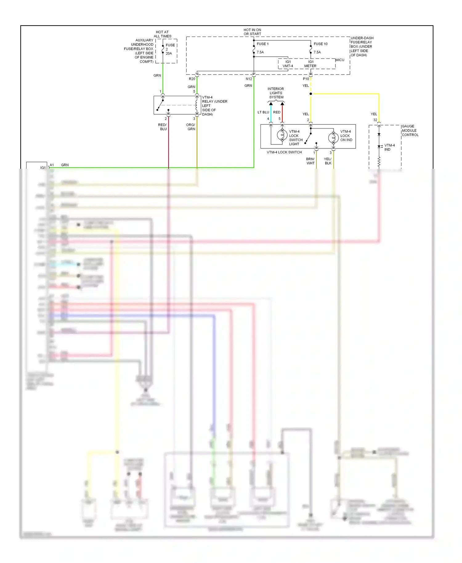 Wiring diagram red/blu for Honda Pilot II (2008-2011) (1 of 6)