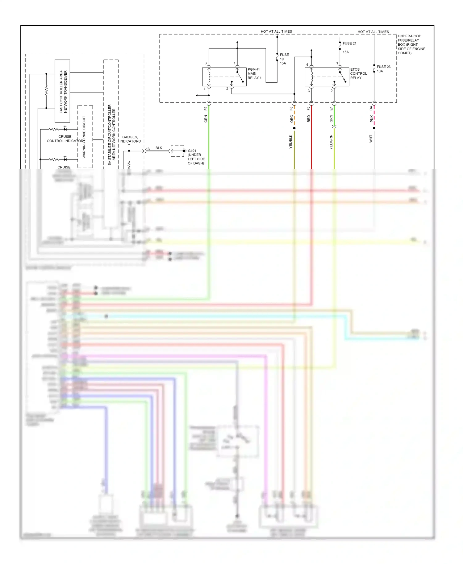 Honda Pilot II (2008-2011) stablizer wiring diagram  (1 of 1)