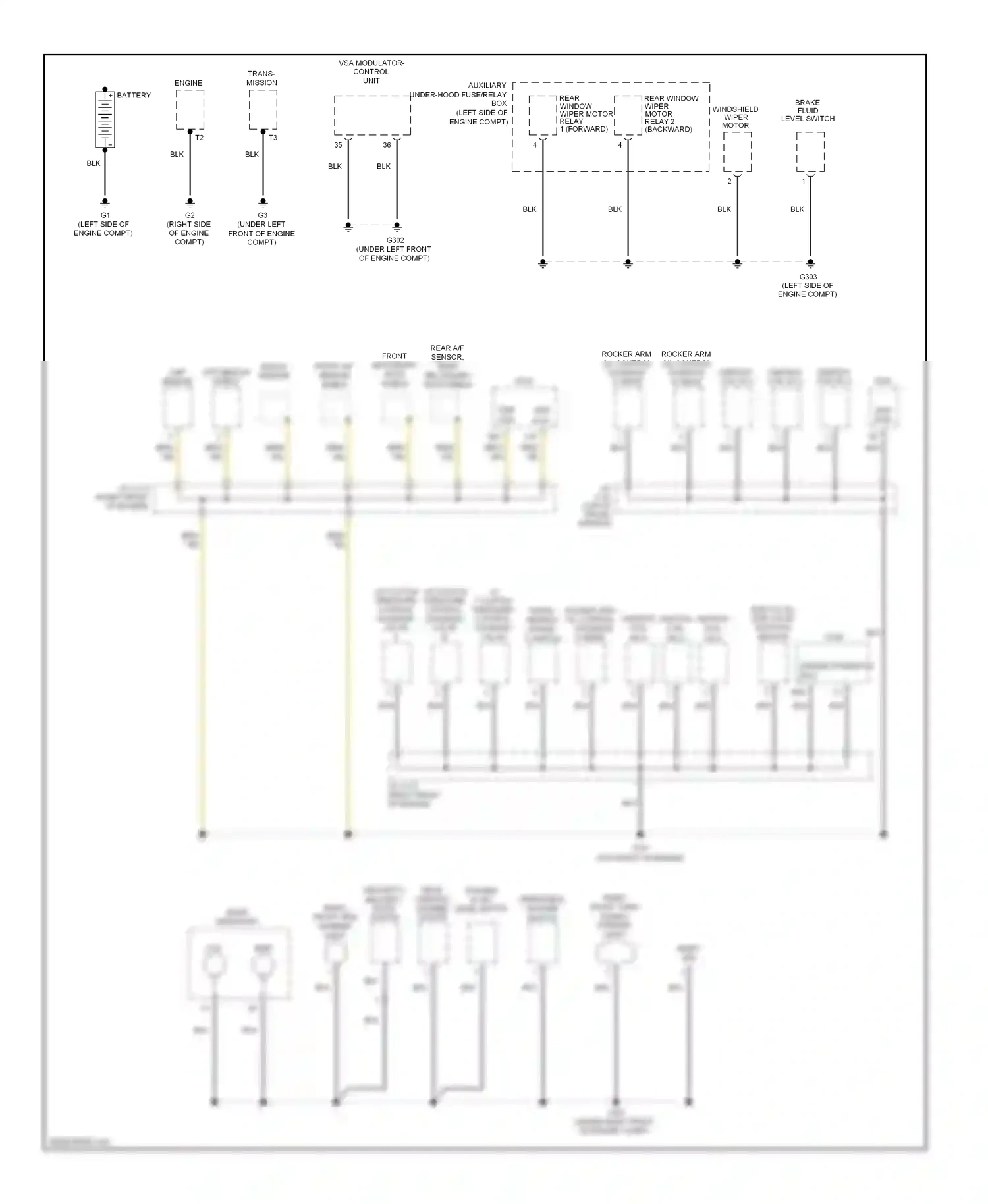 Wiring diagram vsa modulator control unit for Honda Pilot II (2008-2011) (1 of 3)