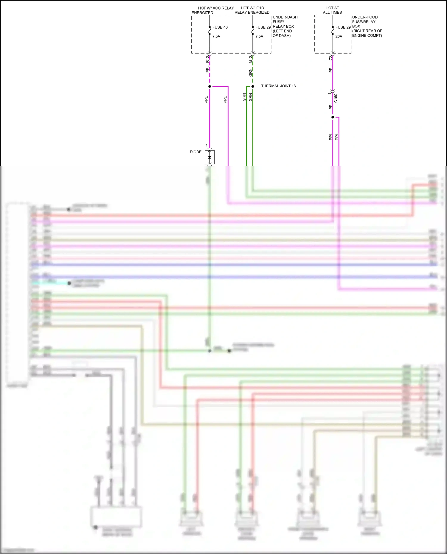 Wiring diagram audio unit for Honda Pilot III facelift (2018-2022) (4 of 6)