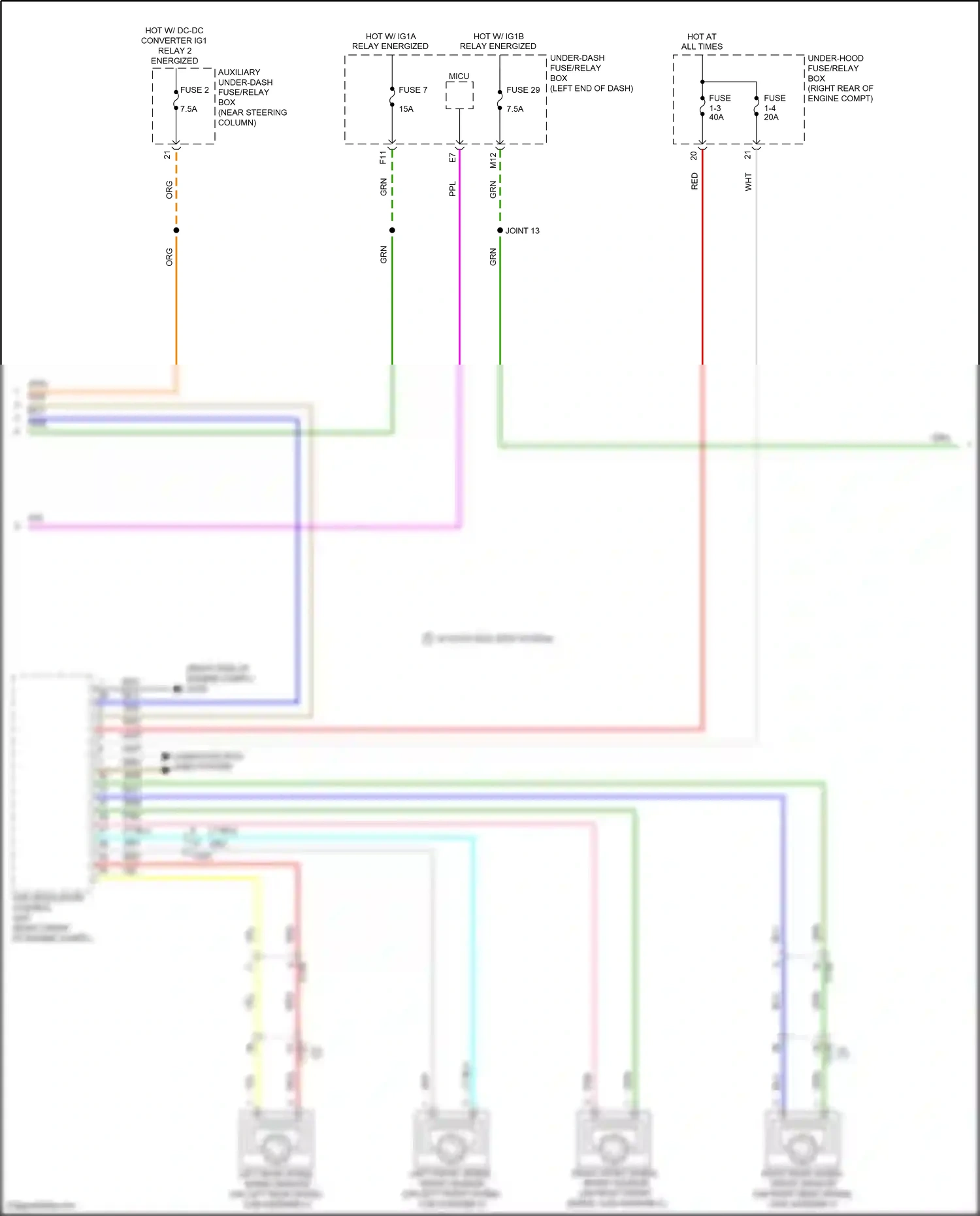 Wiring diagram blu for Honda Pilot III facelift (2018-2022) (77 of 137)