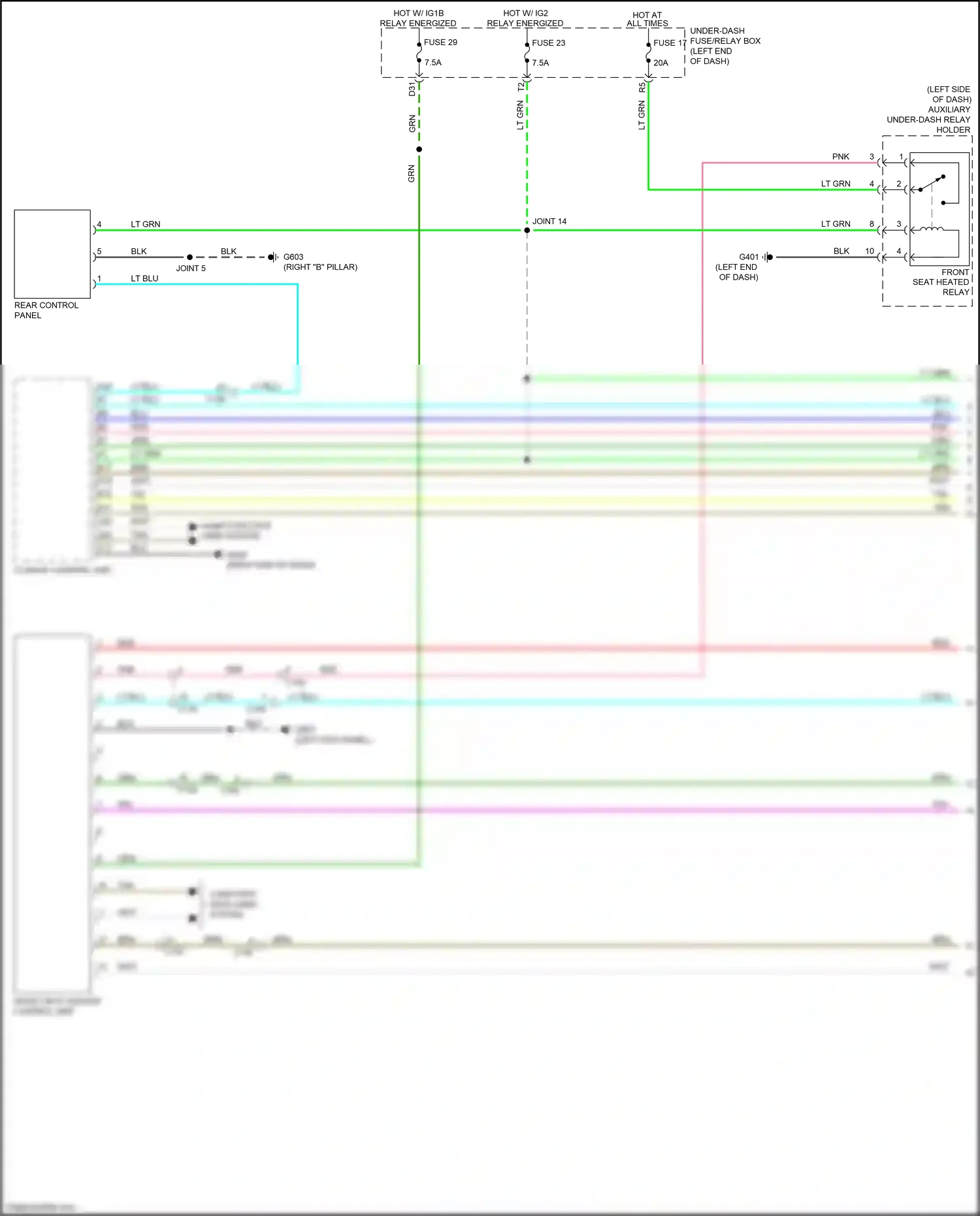 Wiring diagram climate control unit for Honda Pilot III facelift (2018-2022) (1 of 18)