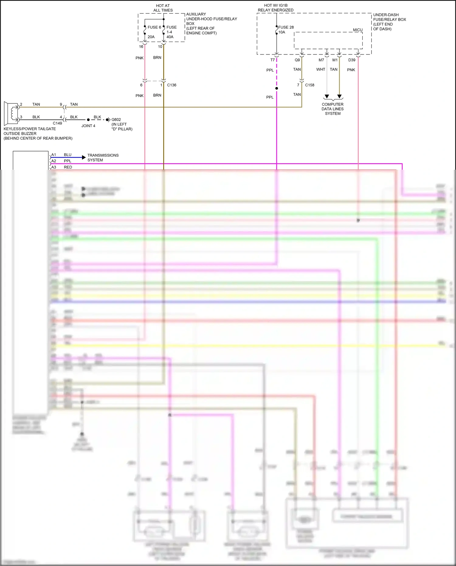 Wiring diagram computer data lines system for Honda Pilot III facelift (2018-2022) (20 of 97)