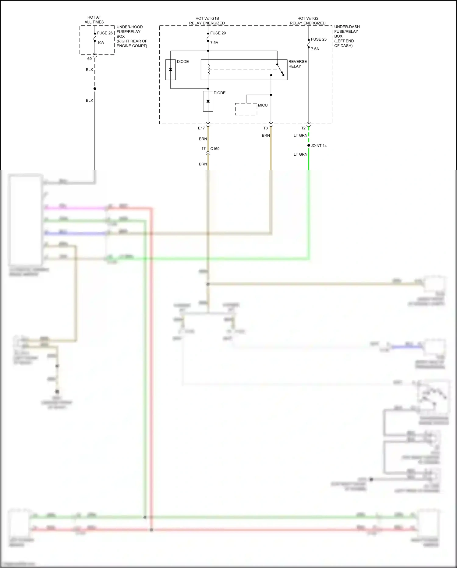 Wiring diagram diode a for Honda Pilot III facelift (2018-2022) (2 of 7)