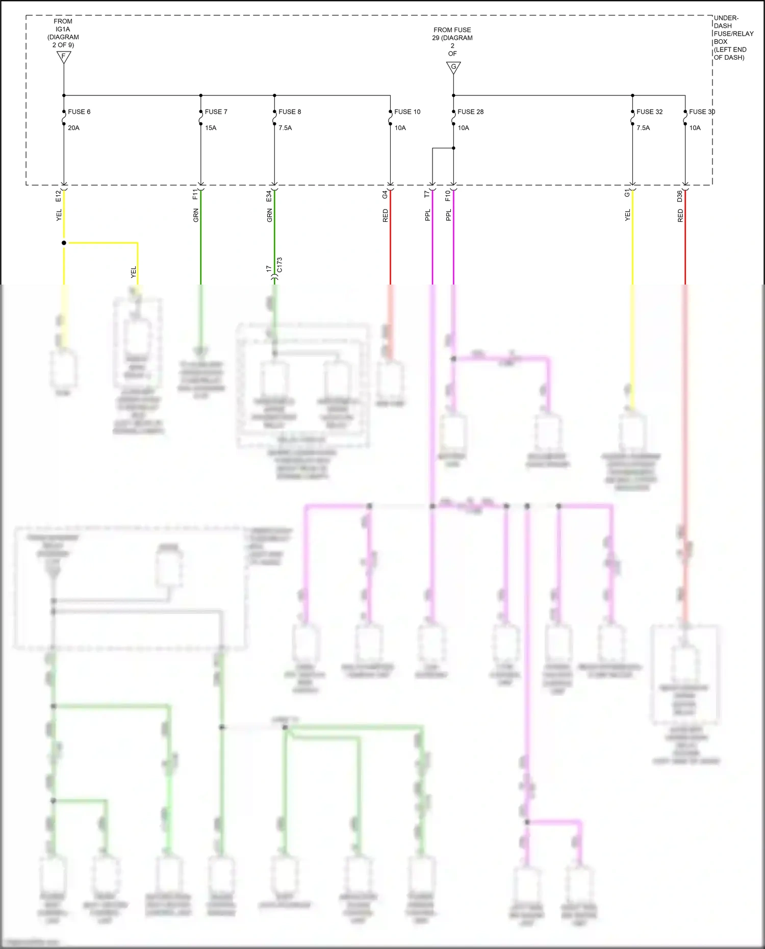 Wiring diagram diode b for Honda Pilot III facelift (2018-2022) (7 of 9)