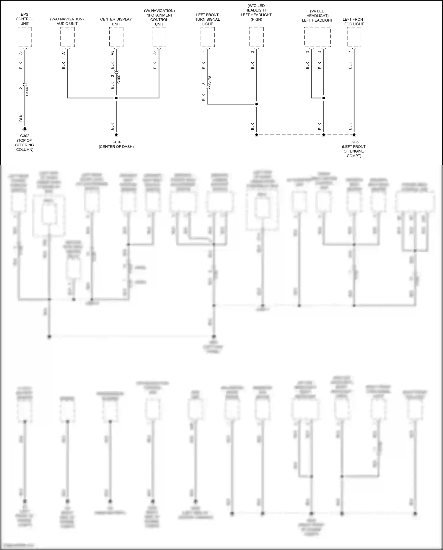 Wiring diagram driver's lumbar support switch for Honda Pilot III facelift (2018-2022) (3 of 5)