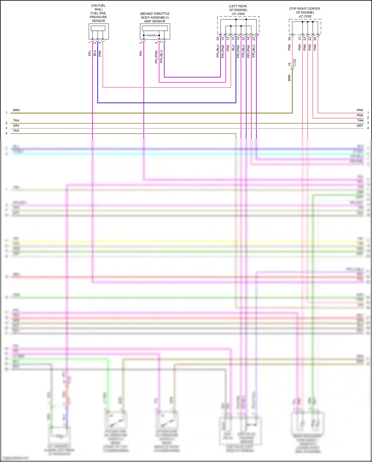 Wiring diagram ect sensor 2 for Honda Pilot III facelift (2018-2022) (5 of 5)