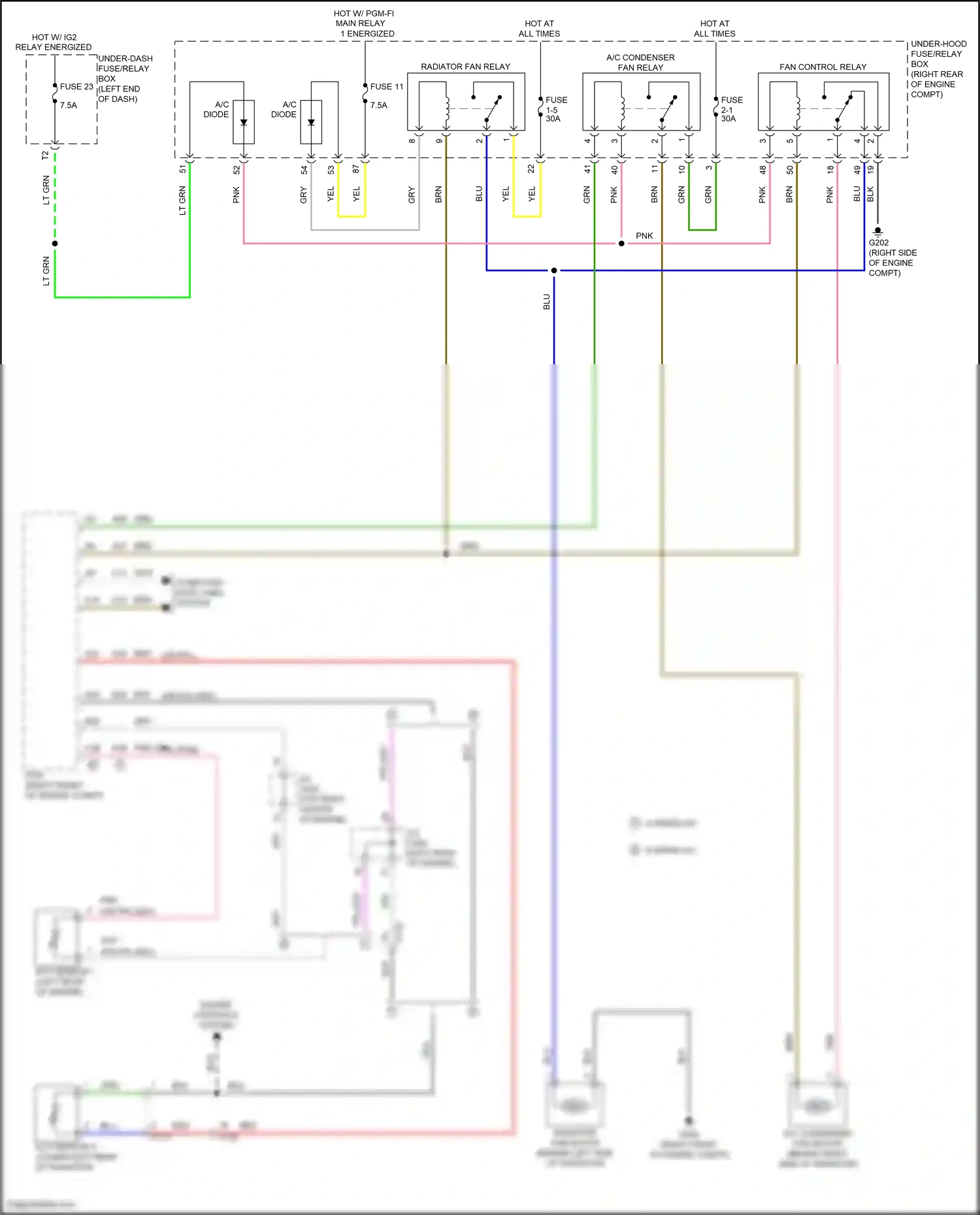 Wiring diagram engine controls system for Honda Pilot III facelift (2018-2022) (4 of 5)