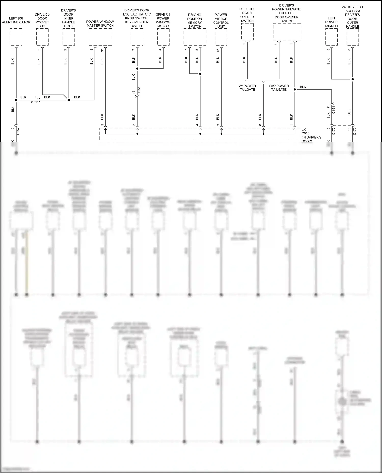 Wiring diagram front accessory power socket relay for Honda Pilot III facelift (2018-2022) (1 of 3)