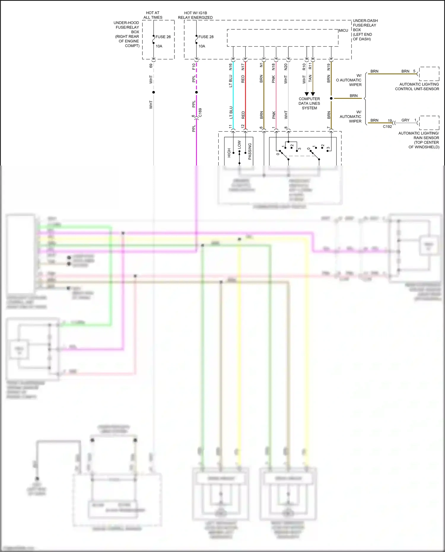Wiring diagram front suspension stroke sensor for Honda Pilot III facelift (2018-2022) (1 of 1)