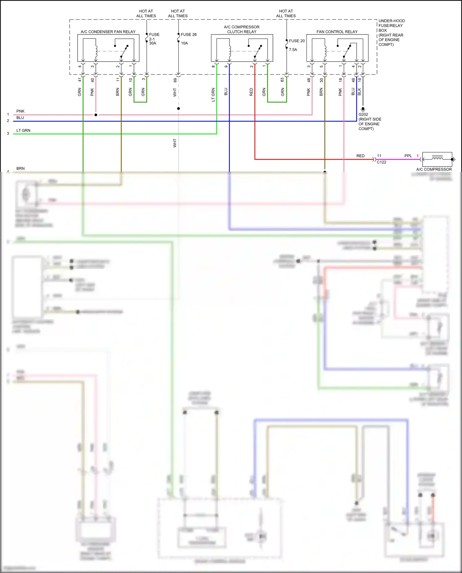 Wiring diagram headlights system for Honda Pilot III facelift (2018-2022) (7 of 7)