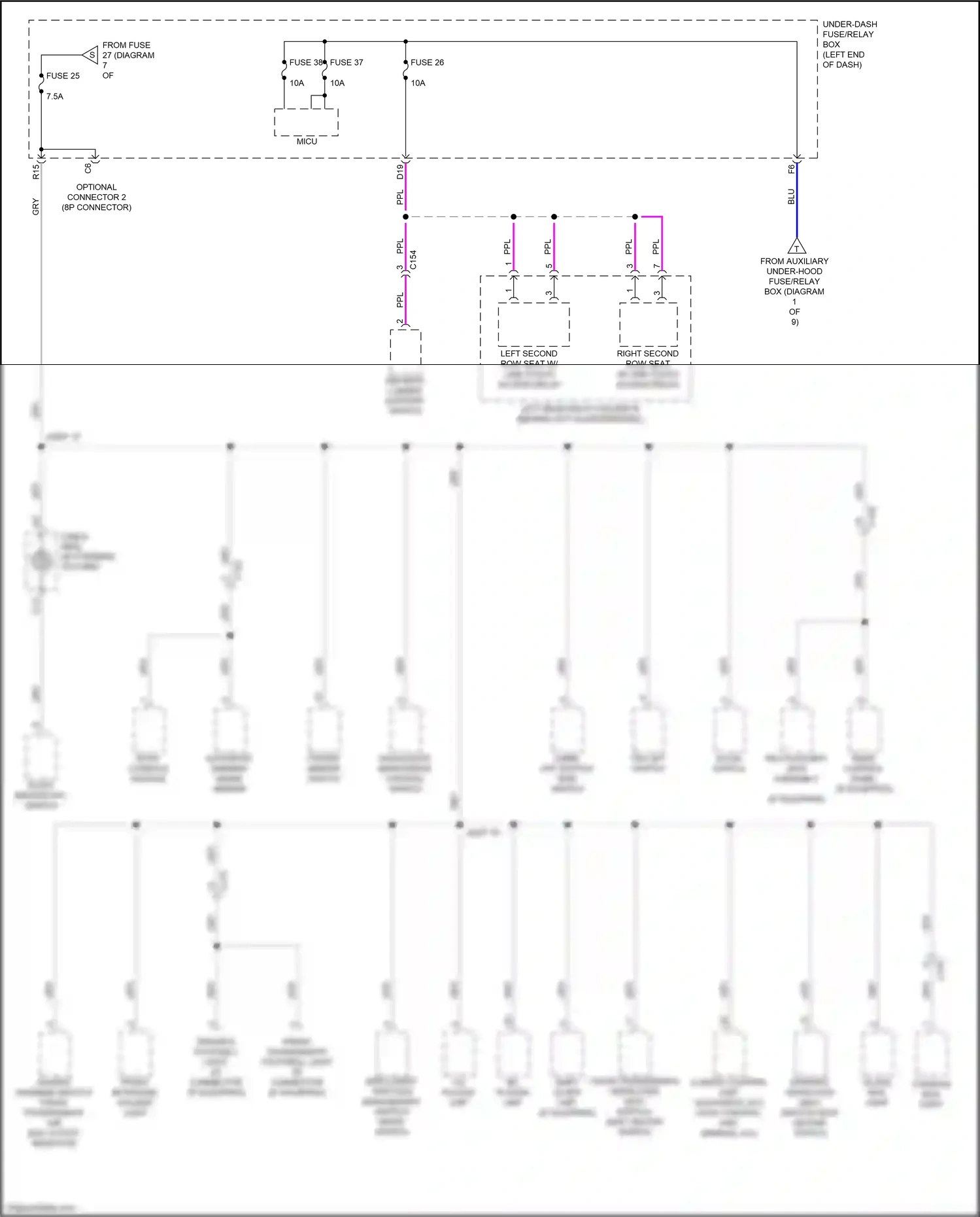 Wiring diagram hvac control unit for Honda Pilot III facelift (2018-2022) (8 of 8)
