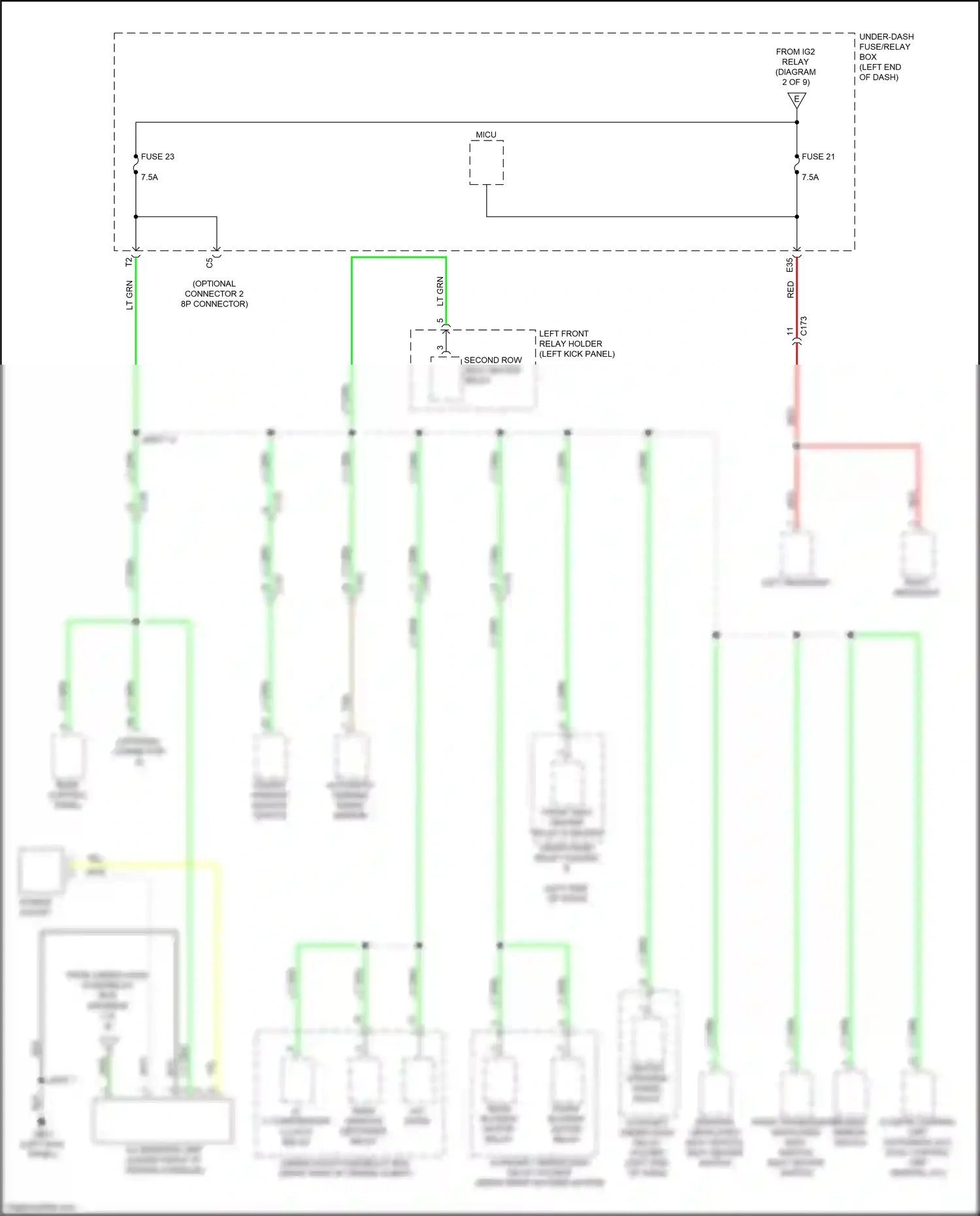 Wiring diagram hvac control unit for Honda Pilot III facelift (2018-2022) (7 of 8)