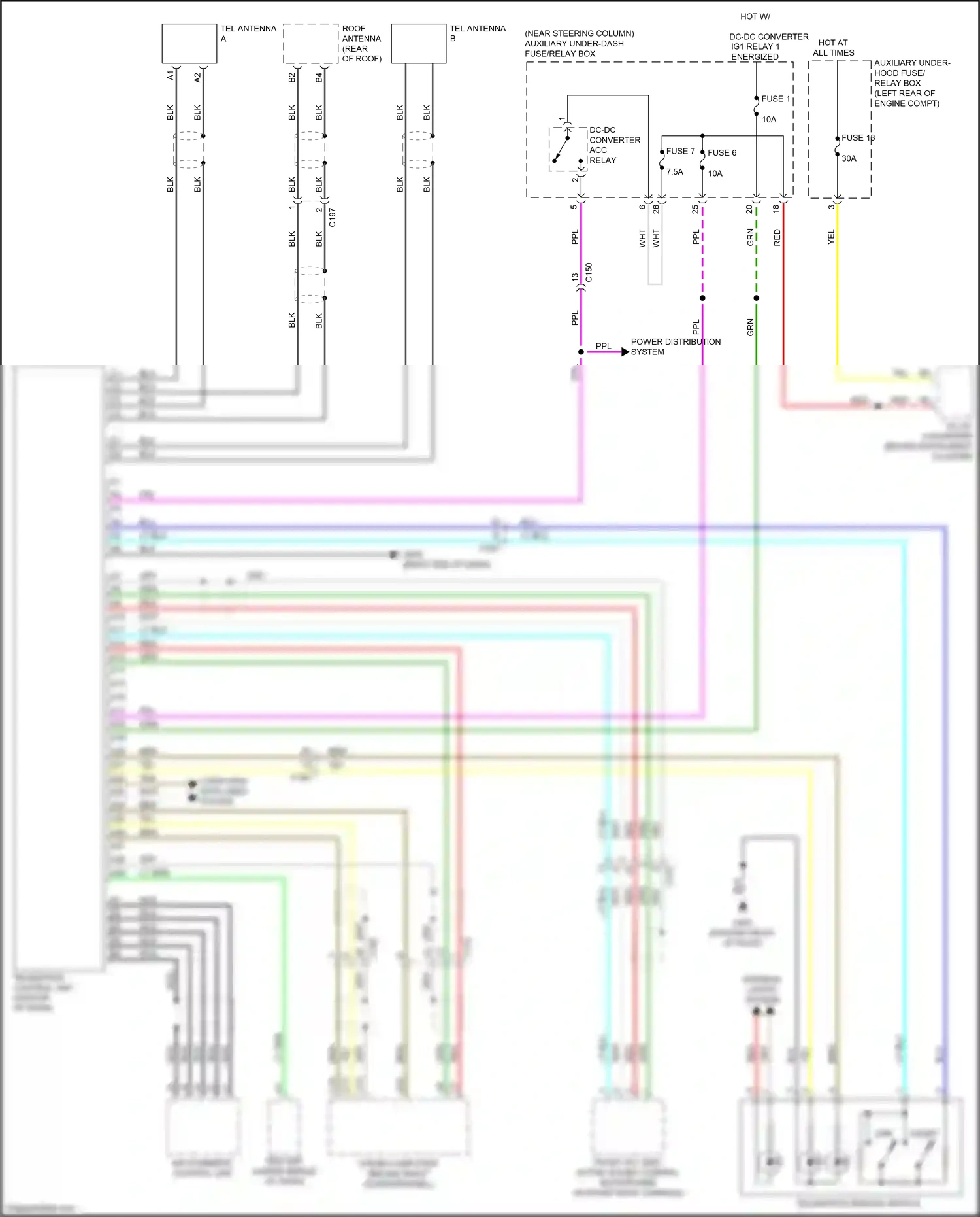 Wiring diagram infotainment control unit for Honda Pilot III facelift (2018-2022) (17 of 17)