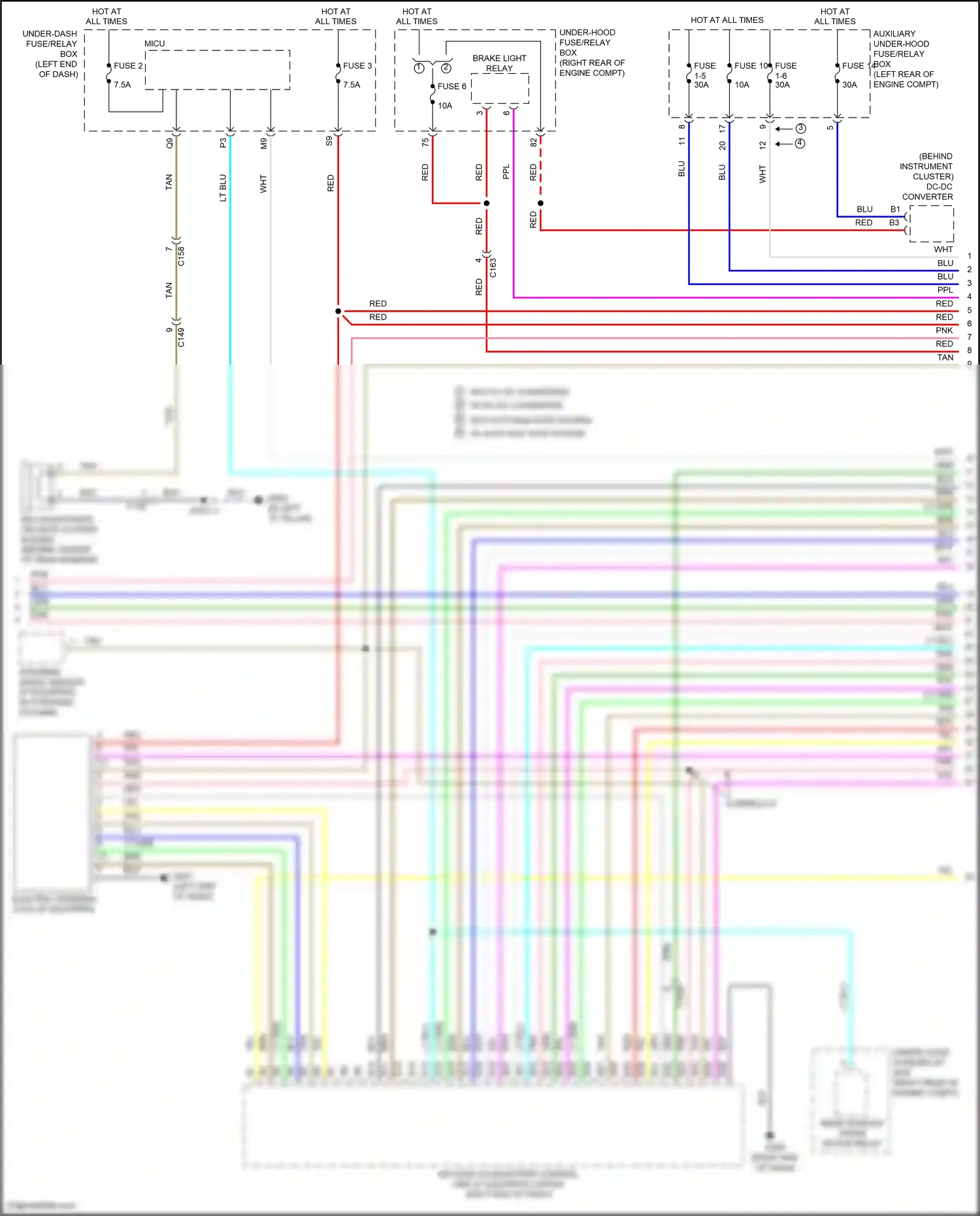 Wiring diagram joint 4 for Honda Pilot III facelift (2018-2022) (2 of 9)