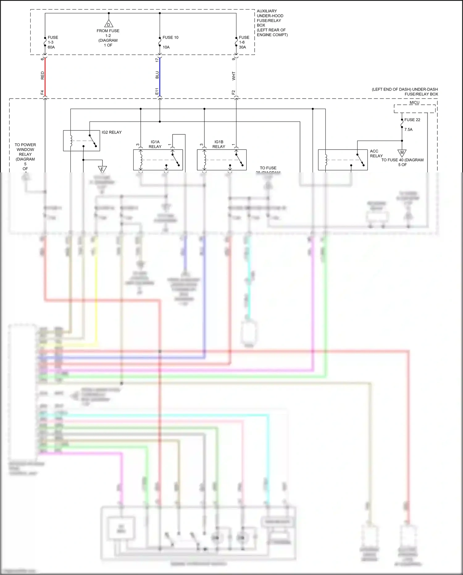 Wiring diagram keyless access/tpms control unit for Honda Pilot III facelift (2018-2022) (5 of 8)