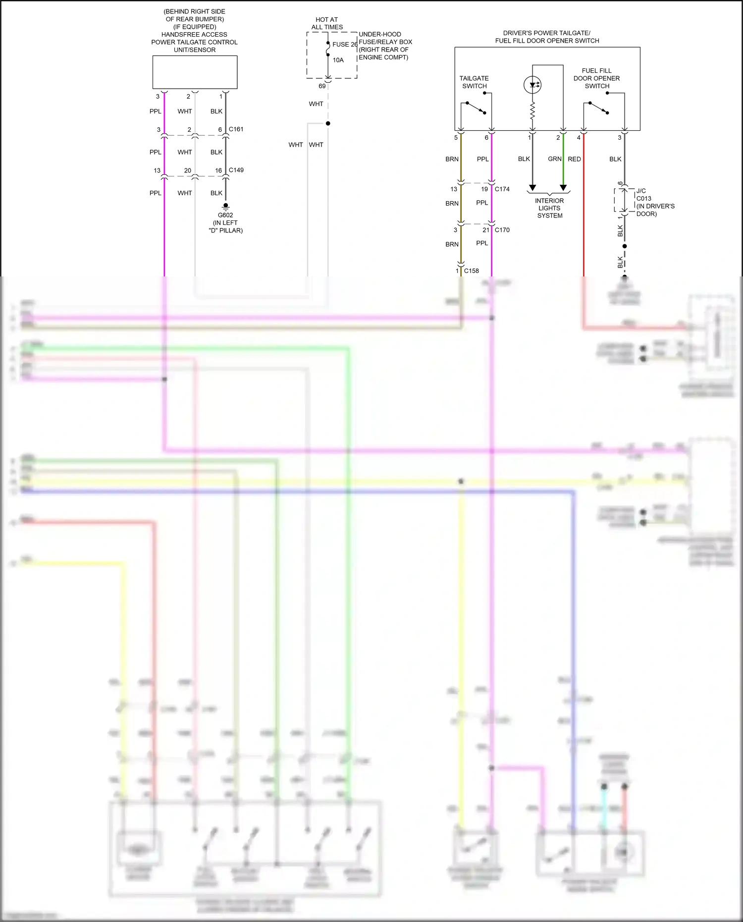 Wiring diagram keyless access/tpms control unit for Honda Pilot III facelift (2018-2022) (6 of 8)