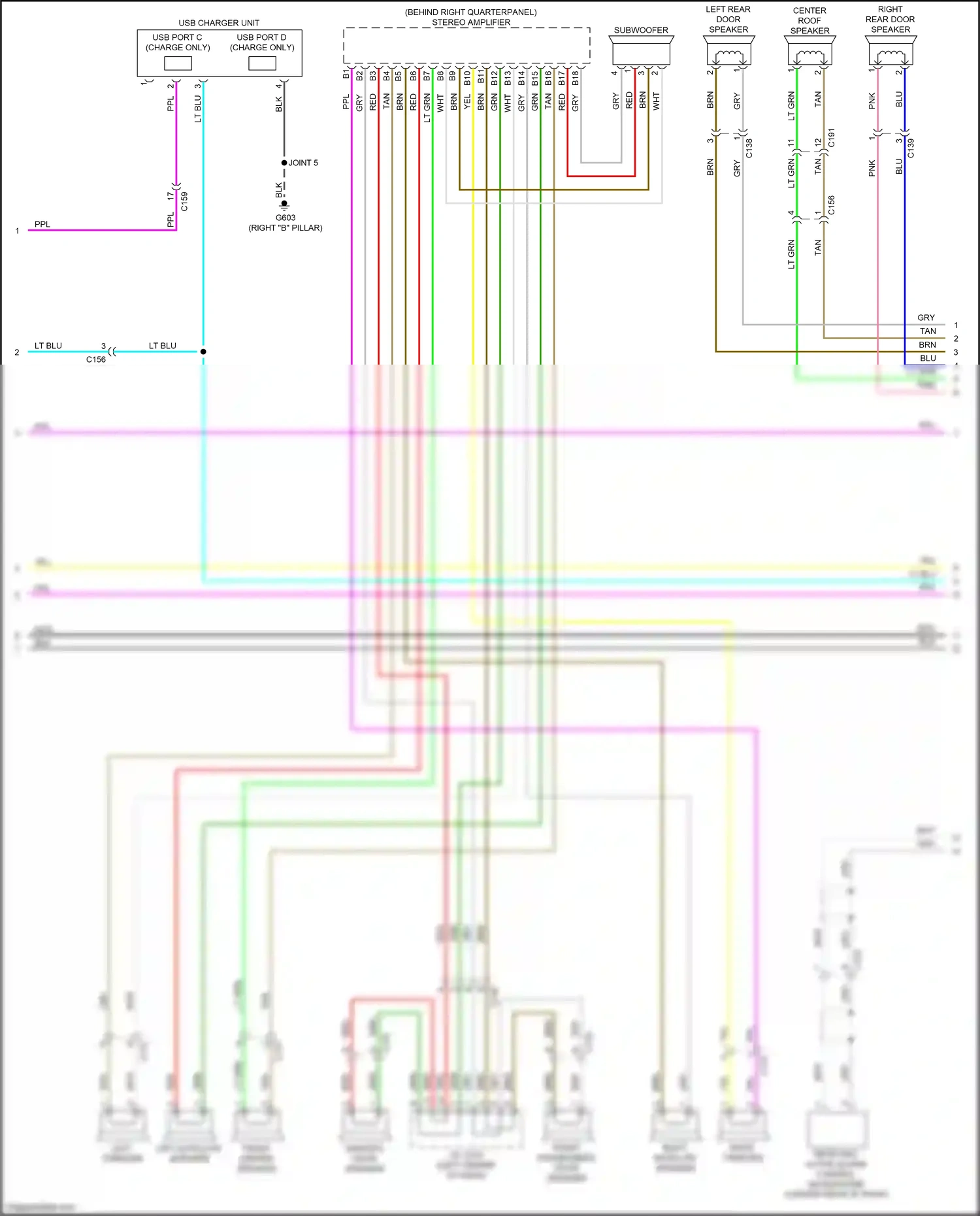 Wiring diagram left tweeter for Honda Pilot III facelift (2018-2022) (1 of 5)
