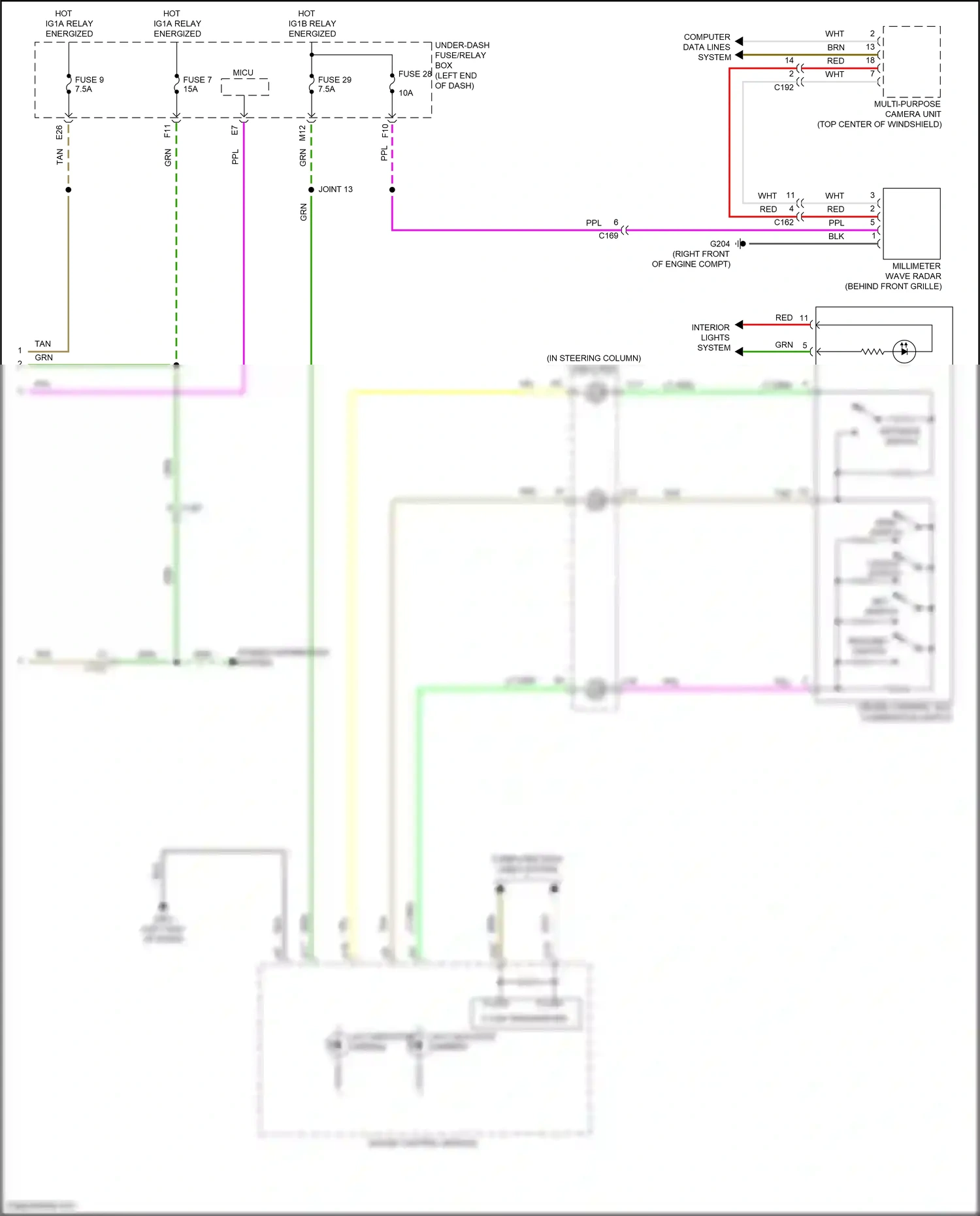 Wiring diagram multi-purpose camera unit for Honda Pilot III facelift (2018-2022) (3 of 11)