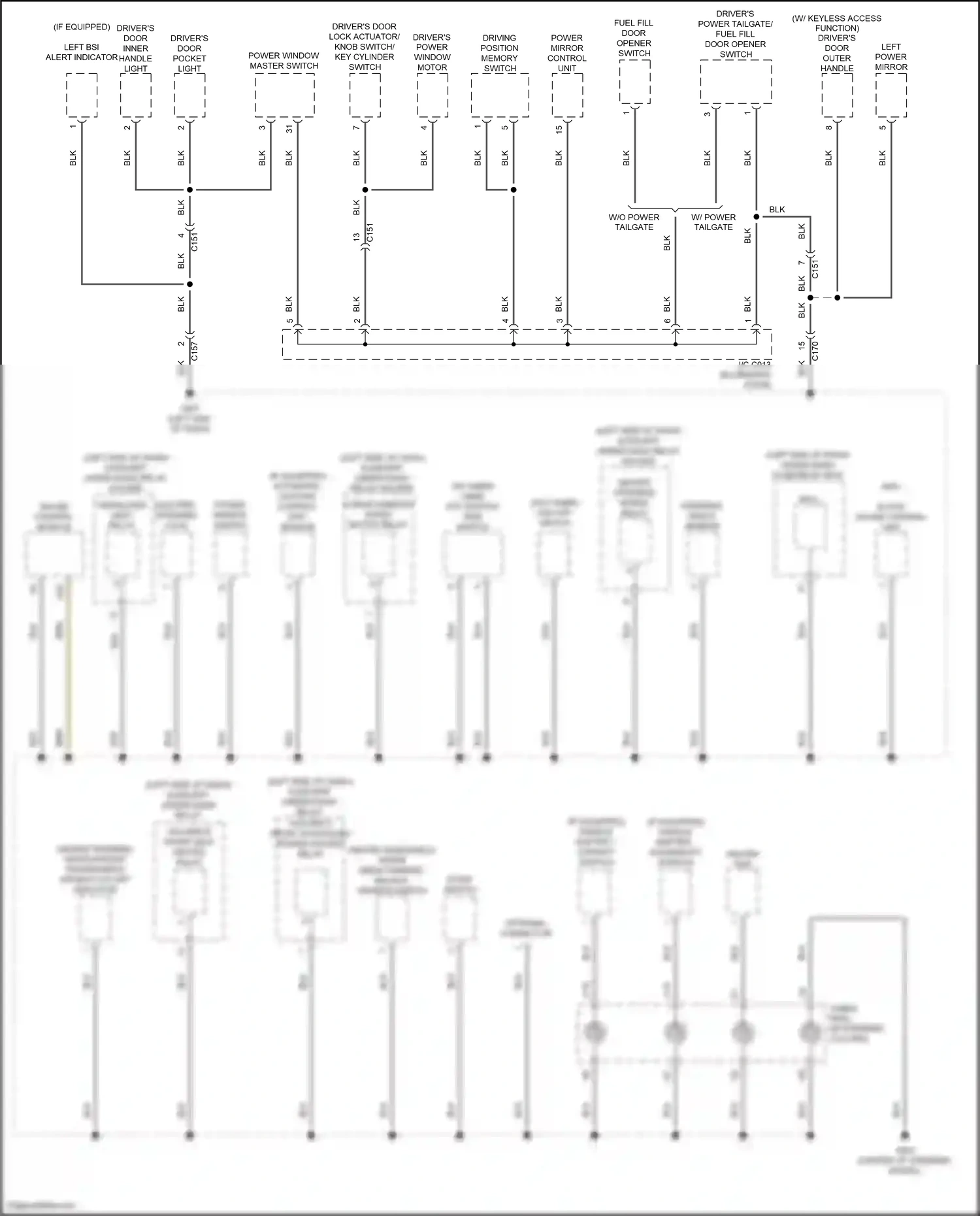 Wiring diagram power mirror switch for Honda Pilot III facelift (2018-2022) (1 of 9)