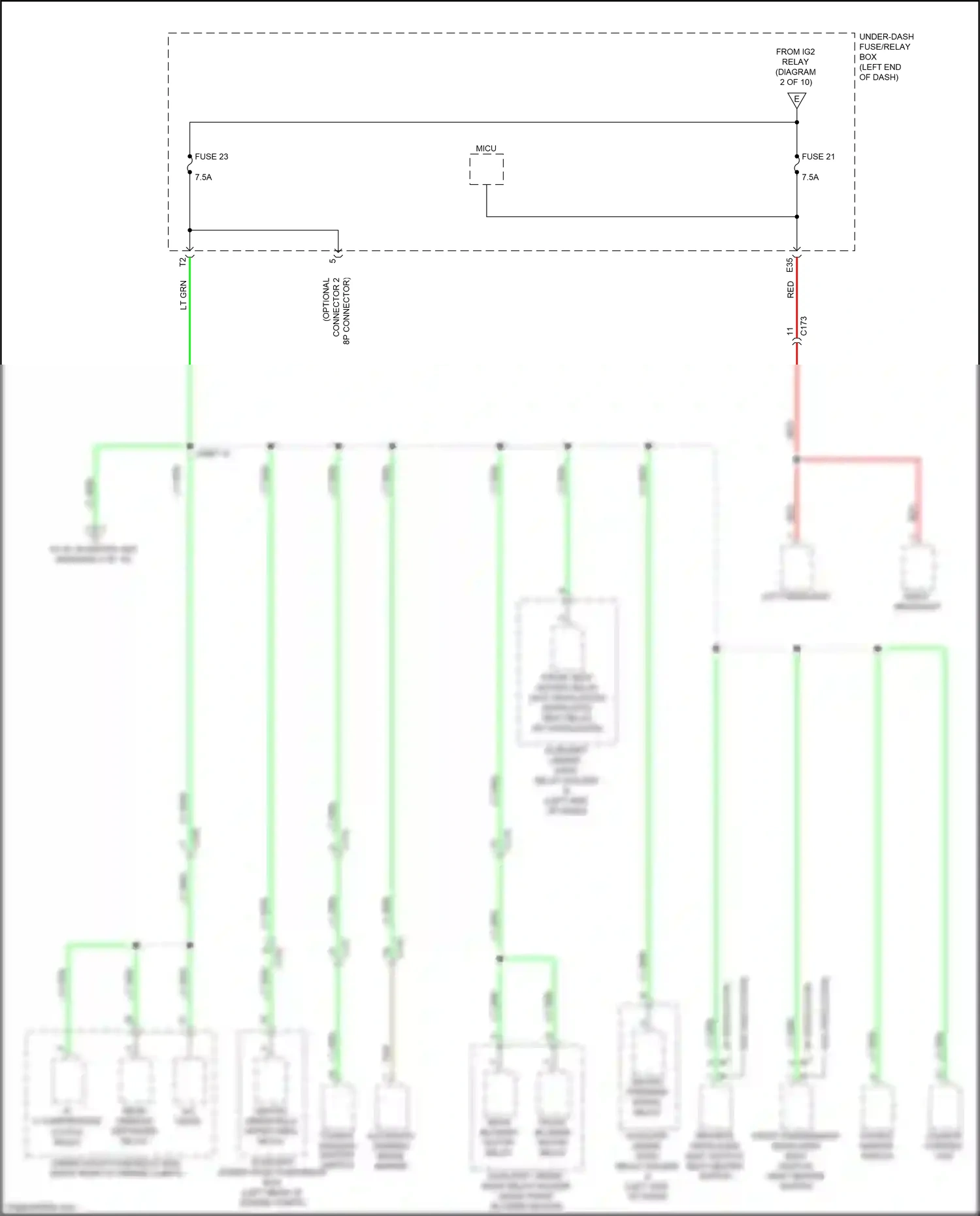 Wiring diagram power mirror switch for Honda Pilot III facelift (2018-2022) (5 of 9)