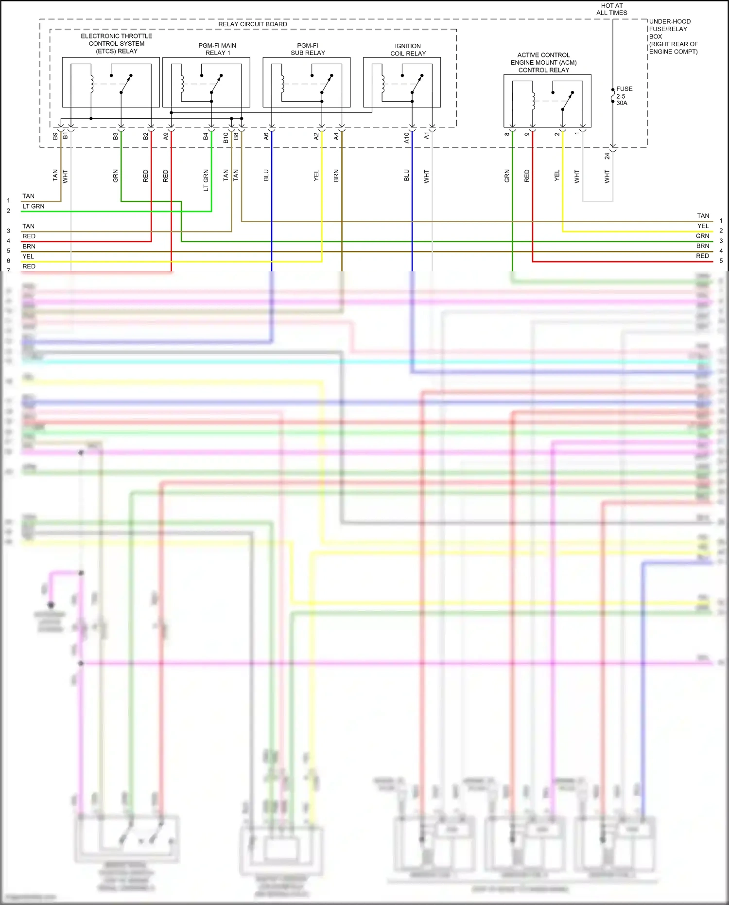 Wiring diagram red for Honda Pilot III facelift (2018-2022) (152 of 158)