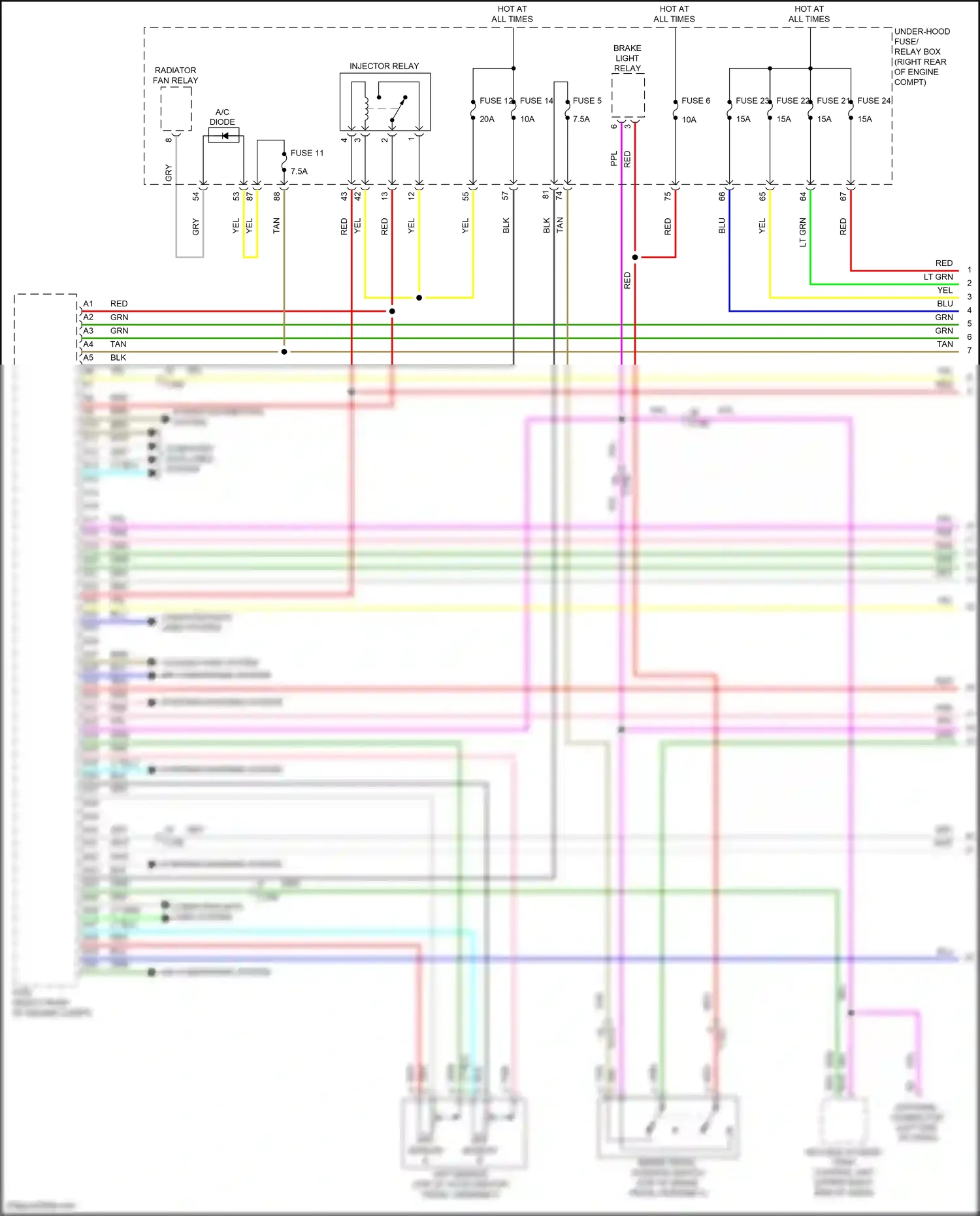 Wiring diagram starting/charging system for Honda Pilot III facelift (2018-2022) (3 of 3)