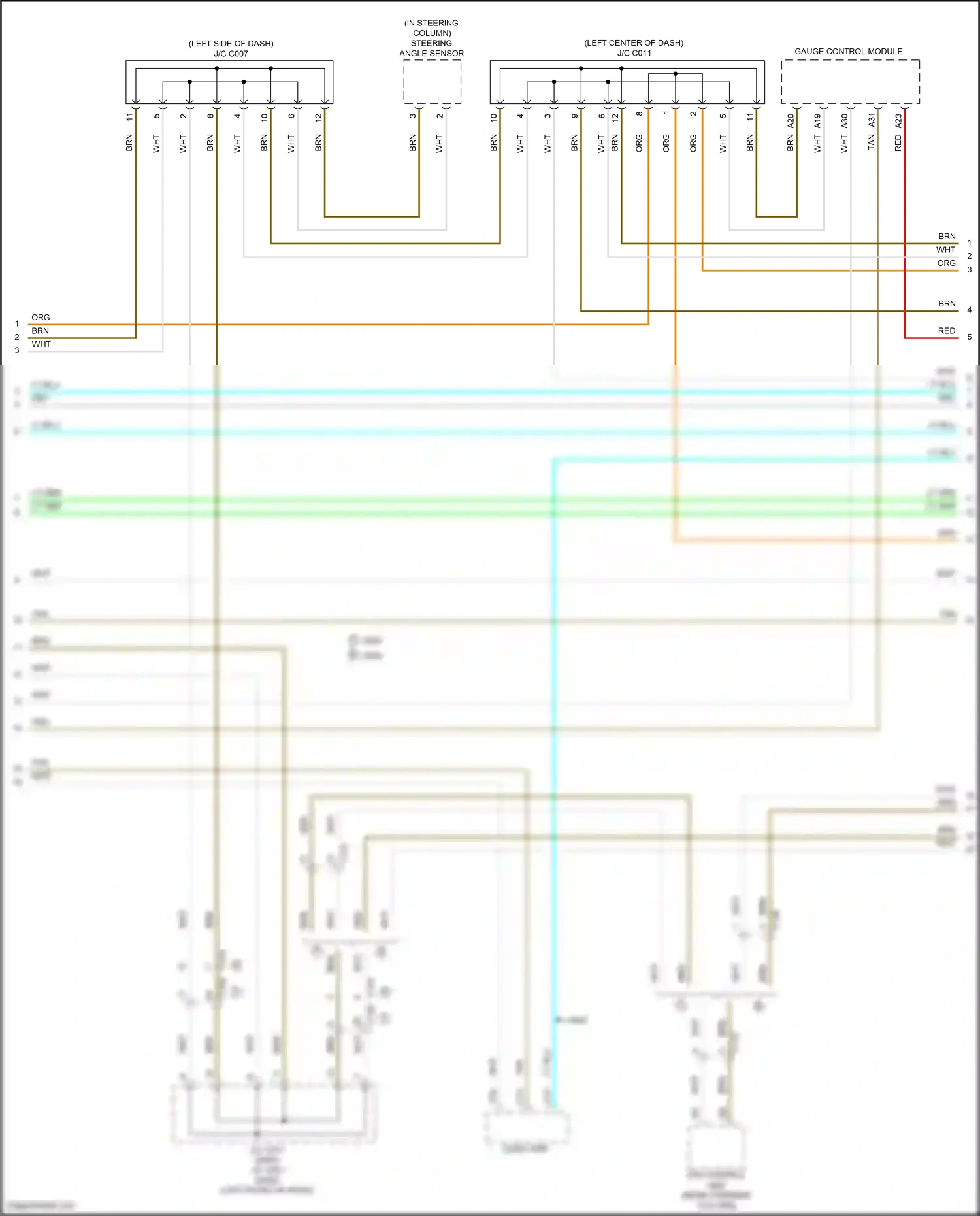 Wiring diagram steering angle sensor for Honda Pilot III facelift (2018-2022) (2 of 11)