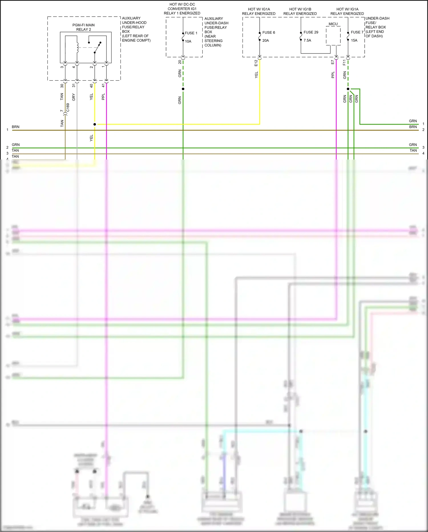 Wiring diagram tan for Honda Pilot III facelift (2018-2022) (135 of 135)