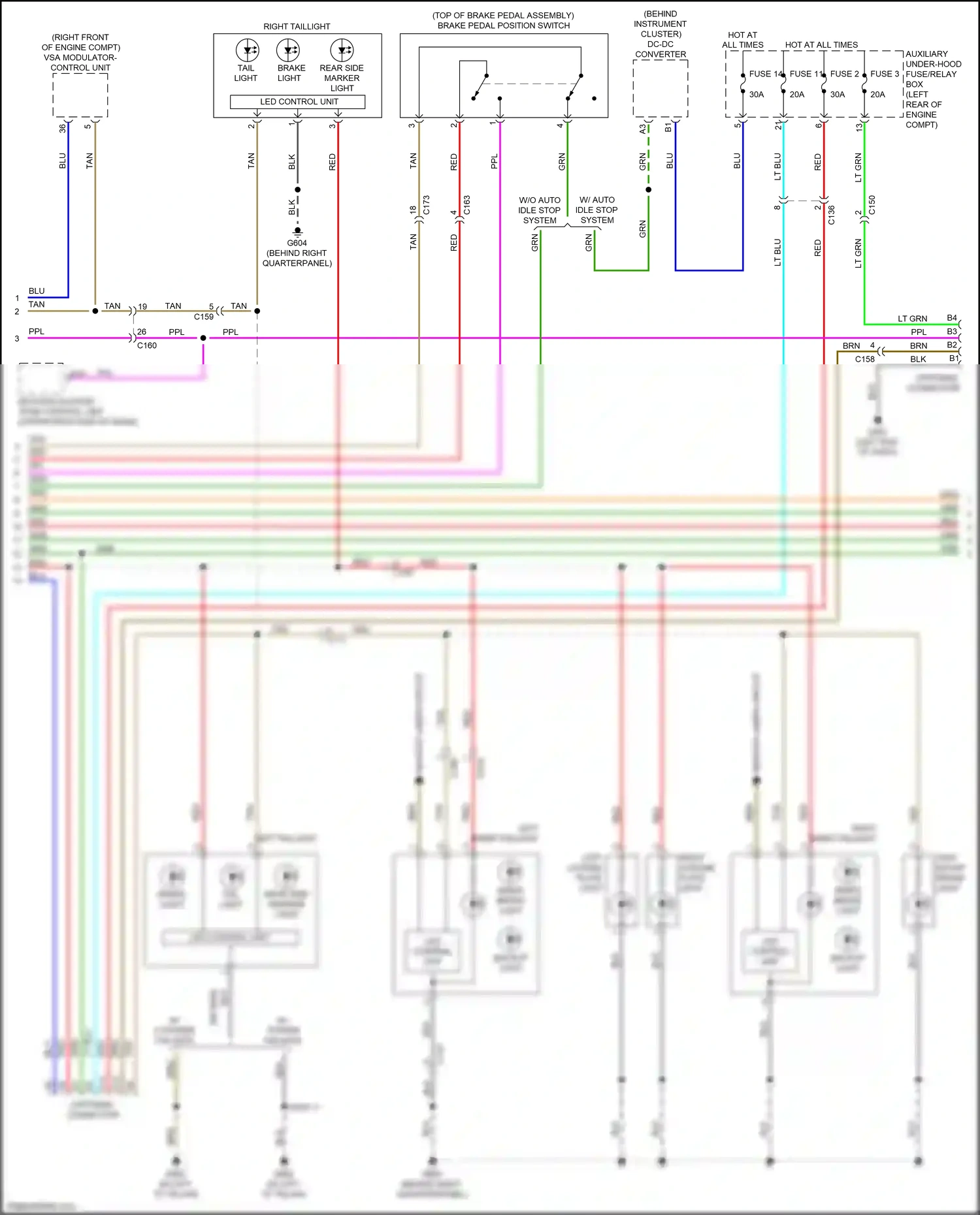 Wiring diagram tan for Honda Pilot III facelift (2018-2022) (42 of 135)