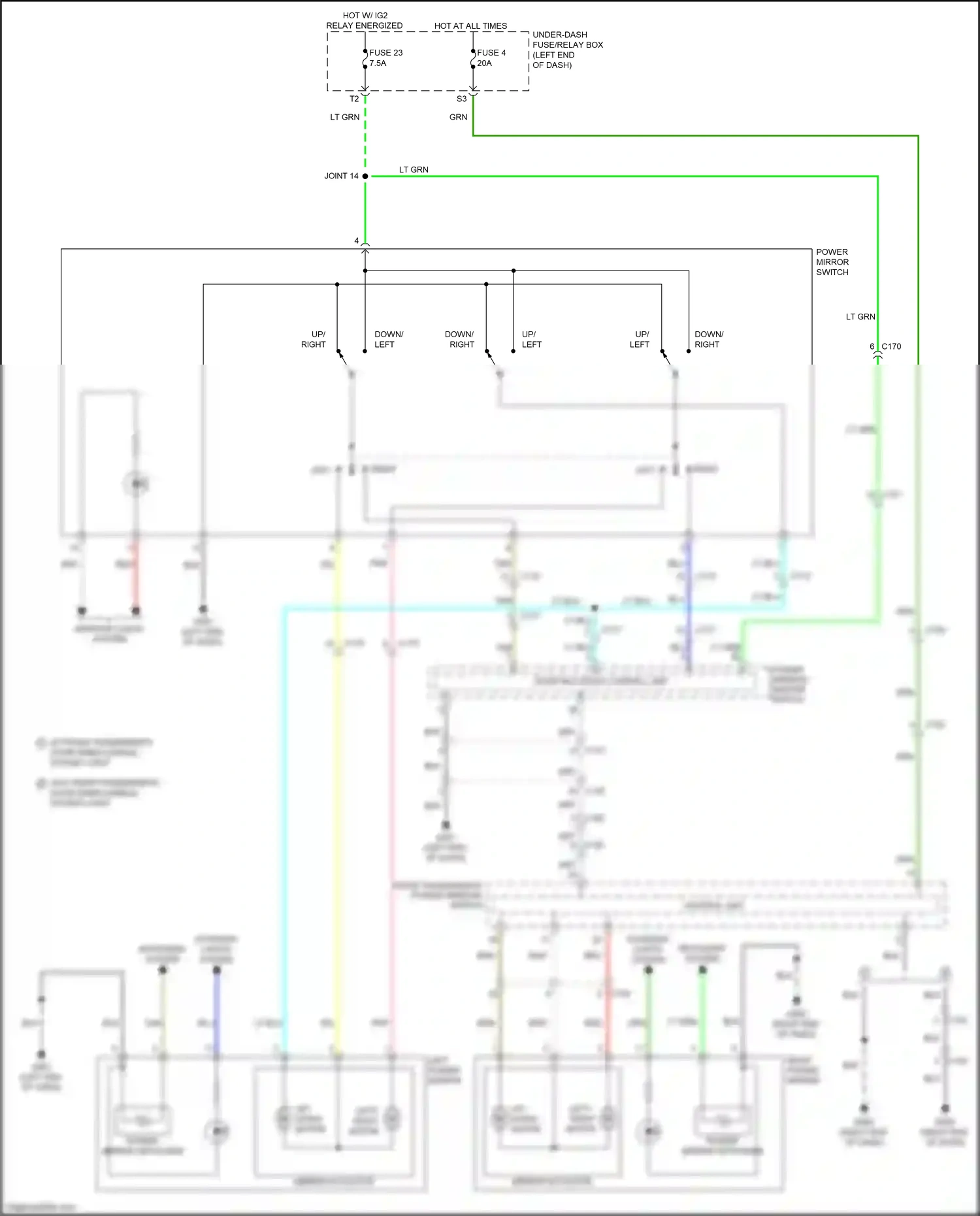 Wiring diagram up left for Honda Pilot III facelift (2018-2022) (1 of 1)
