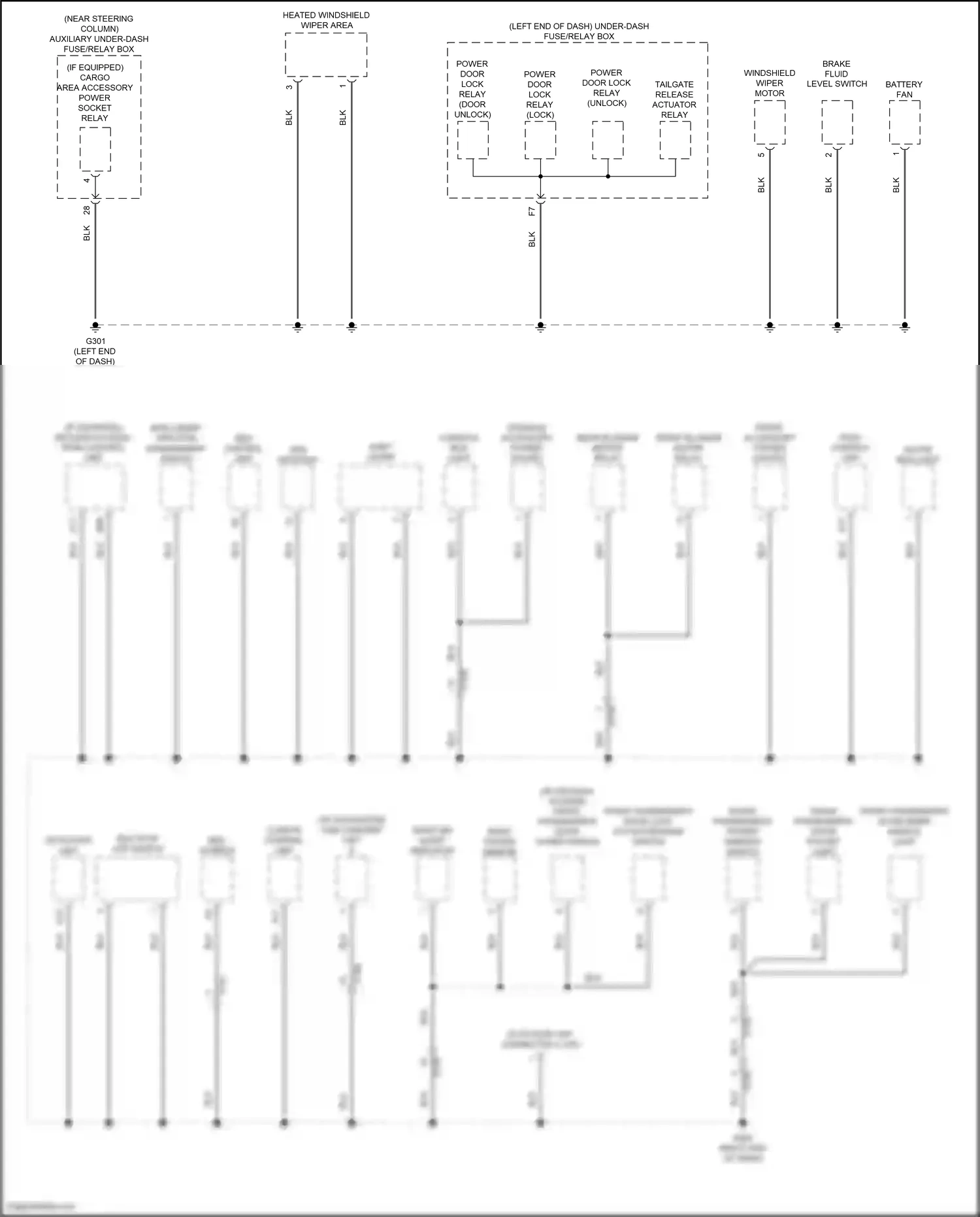 Wiring diagram w/ keyless access for Honda Pilot III facelift (2018-2022) (2 of 2)