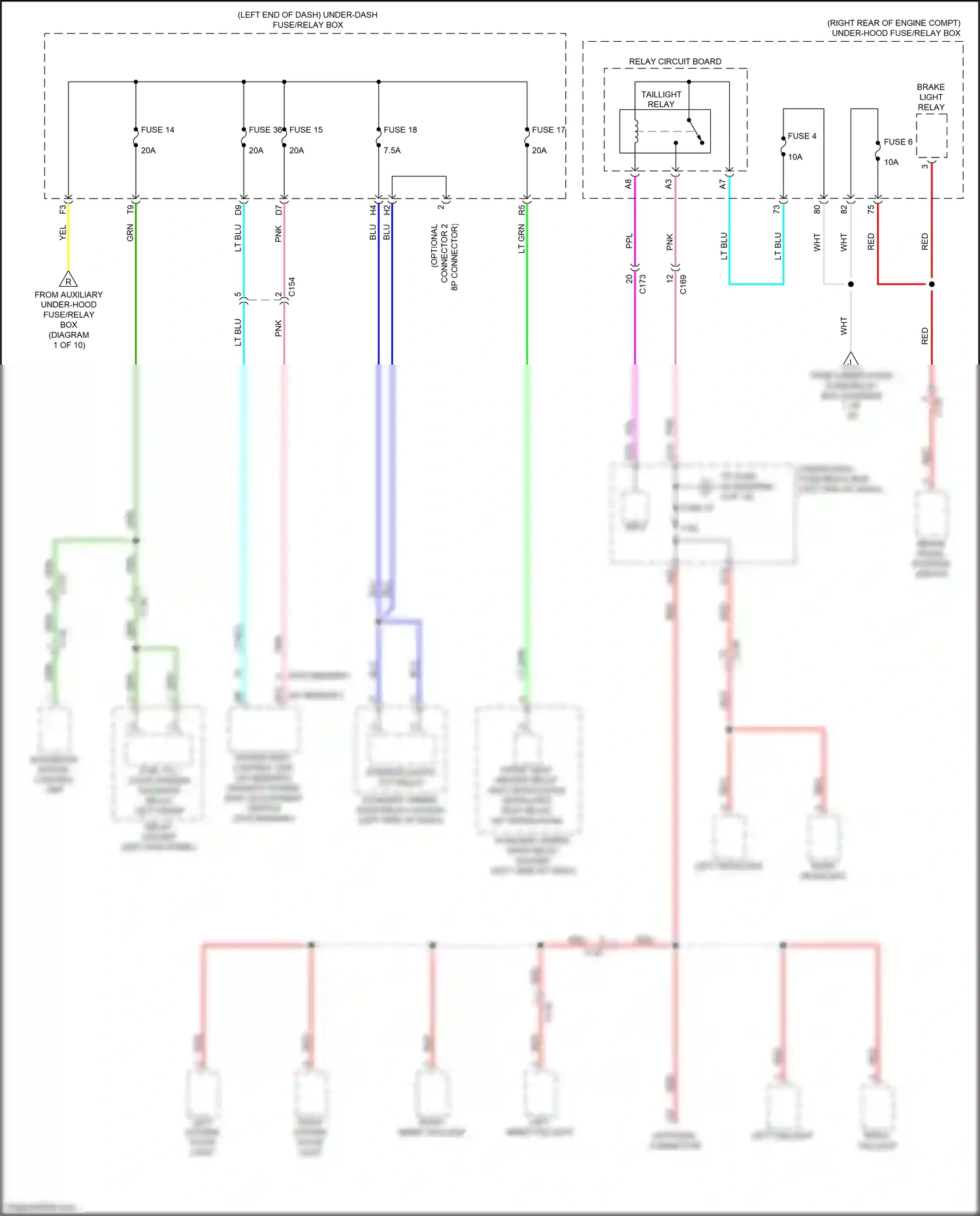 Wiring diagram w/ memory for Honda Pilot III facelift (2018-2022) (1 of 2)