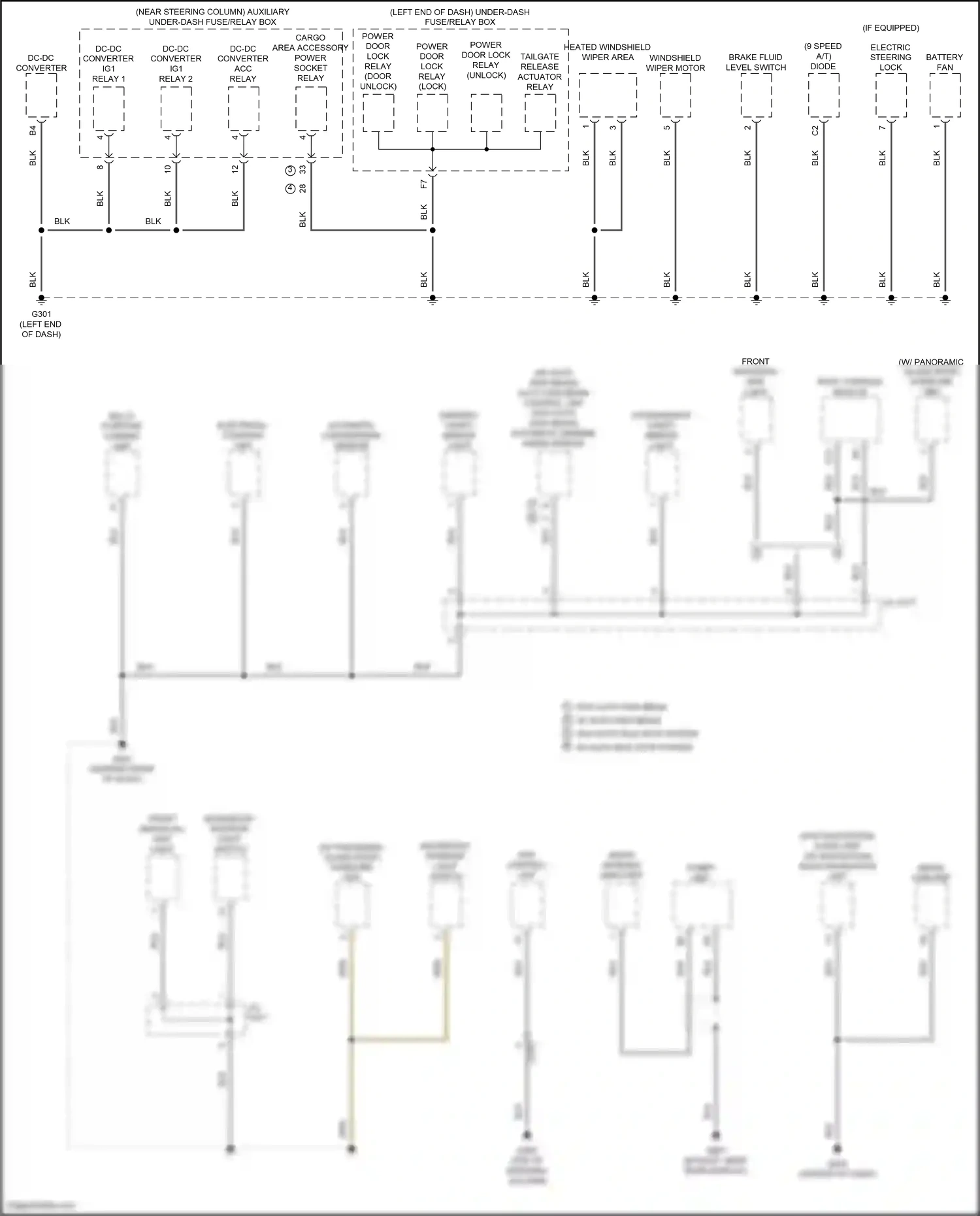 Car Wiring Diagrams for Pilot Honda III (2015-2018): Ground distribution circuit (5 of 8)
