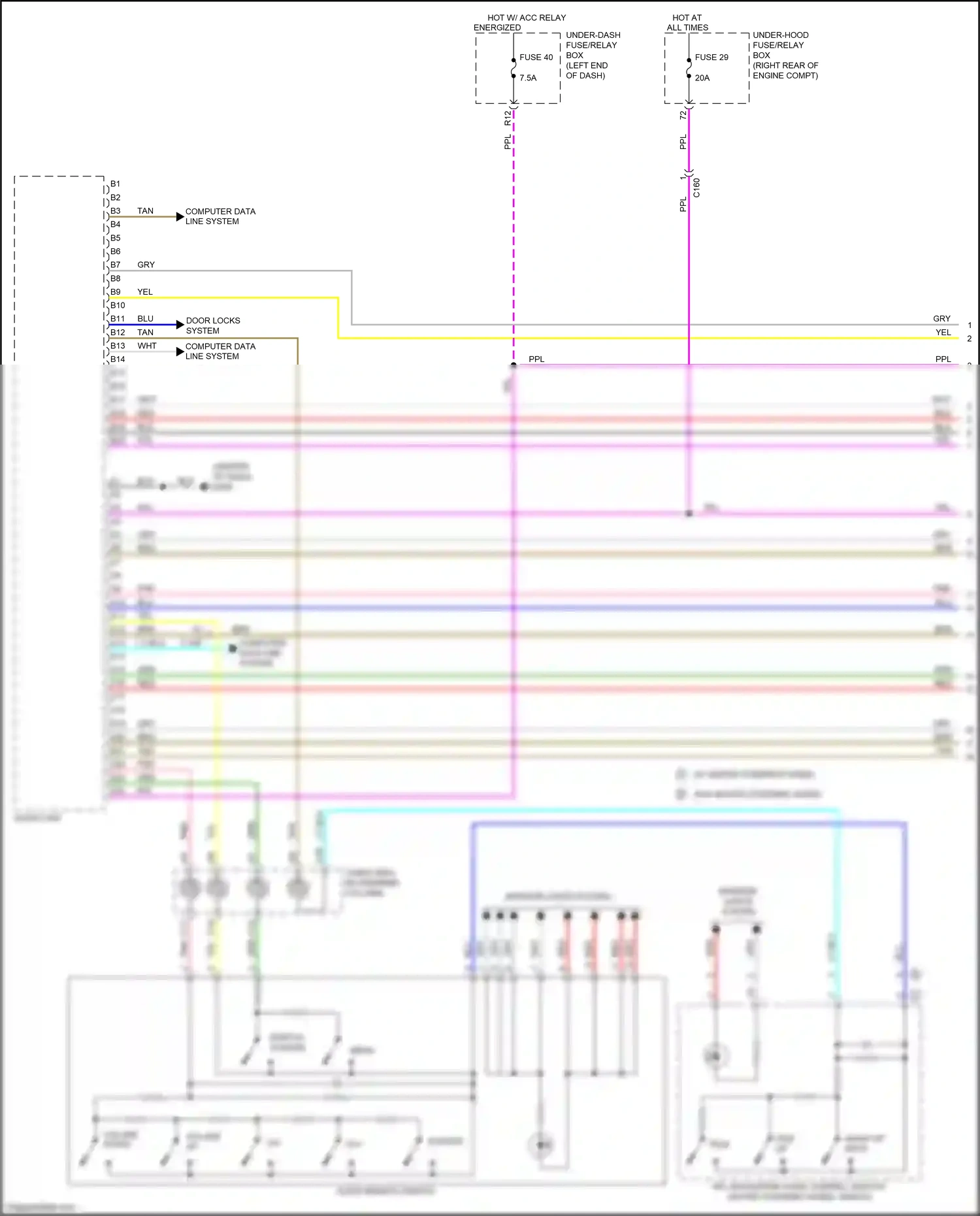 Wiring diagram audio unit for Honda Pilot III (2015-2018) (7 of 11)