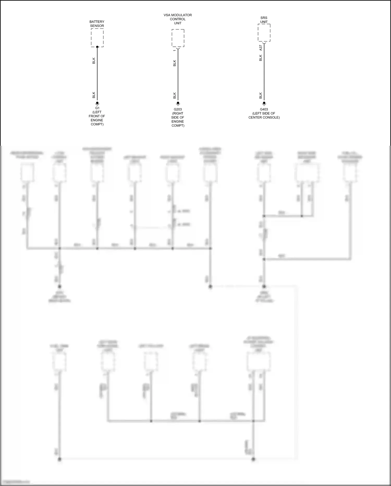 Wiring diagram battery sensor for Honda Pilot III (2015-2018) (2 of 5)