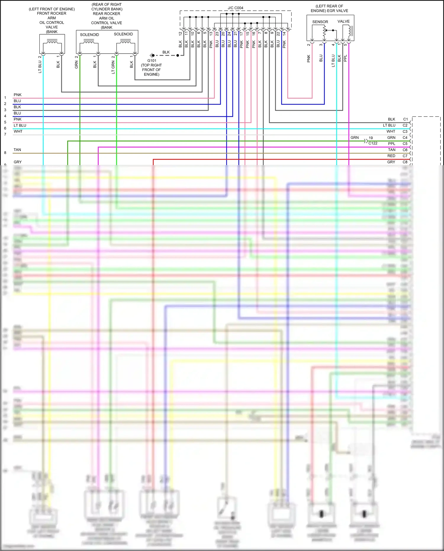 Wiring diagram ckp sensor for Honda Pilot III (2015-2018) (2 of 3)
