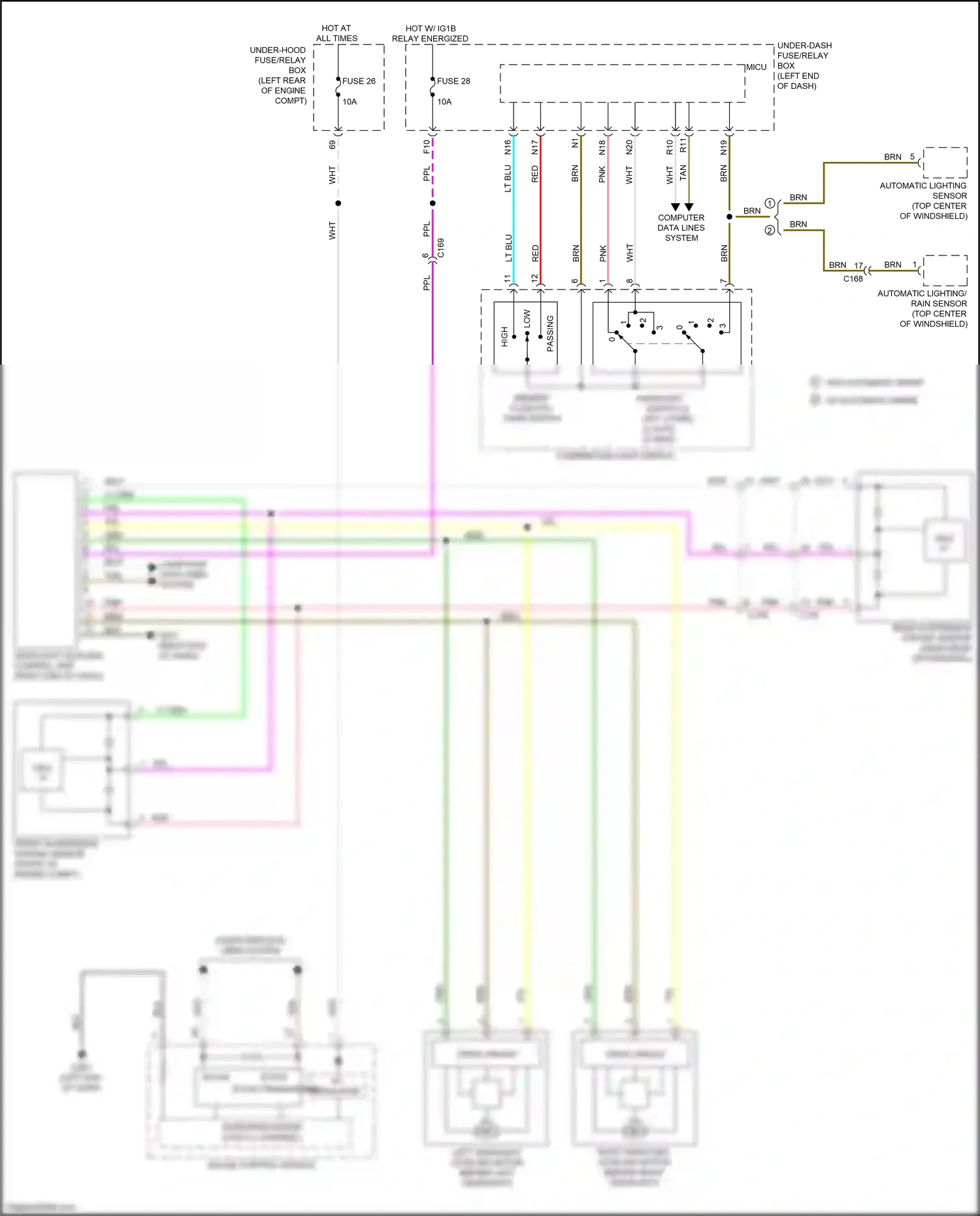 Wiring diagram combination light switch for Honda Pilot III (2015-2018) (5 of 7)
