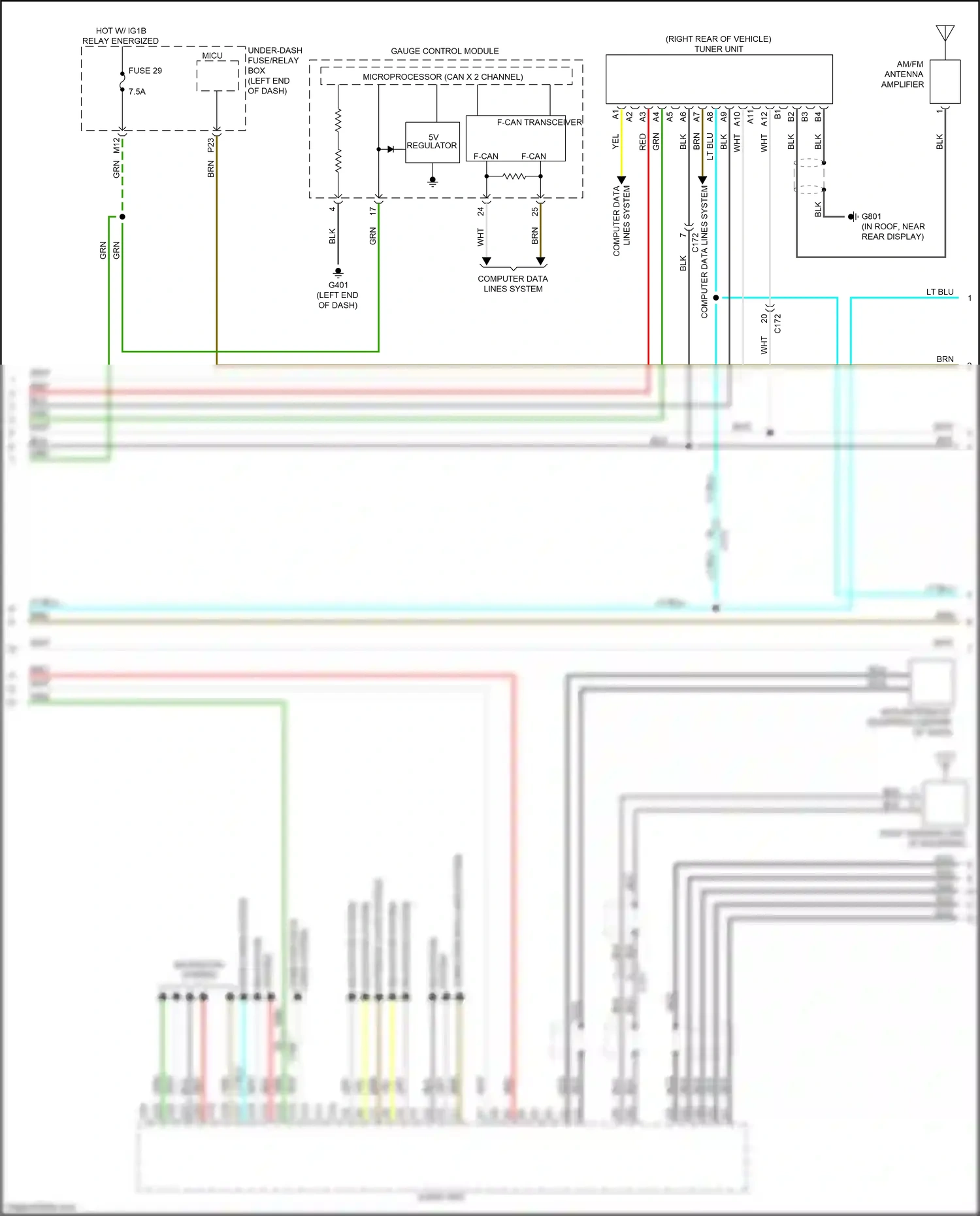 Wiring diagram door locks system for Honda Pilot III (2015-2018) (9 of 9)